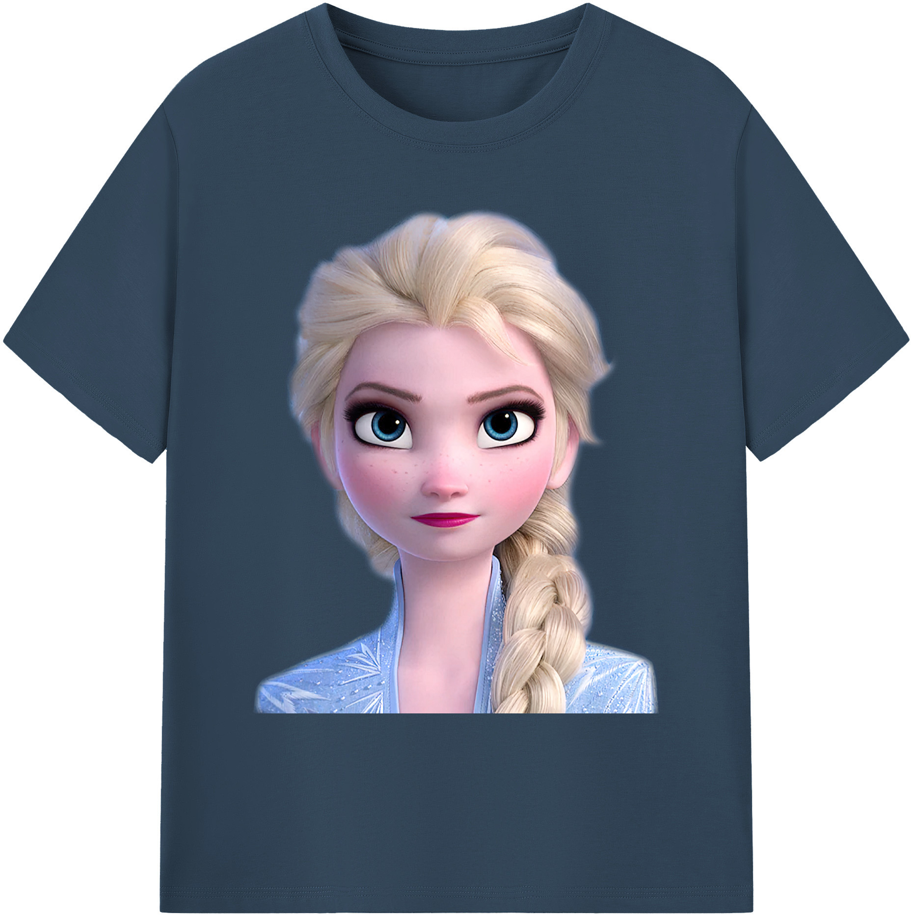 （画像用） アナと雪の女王 アンナ エルサ Frozen Anna Elsa 綿100％ メンズ半袖Tシャツ｜肌触りやわらか＆通気性