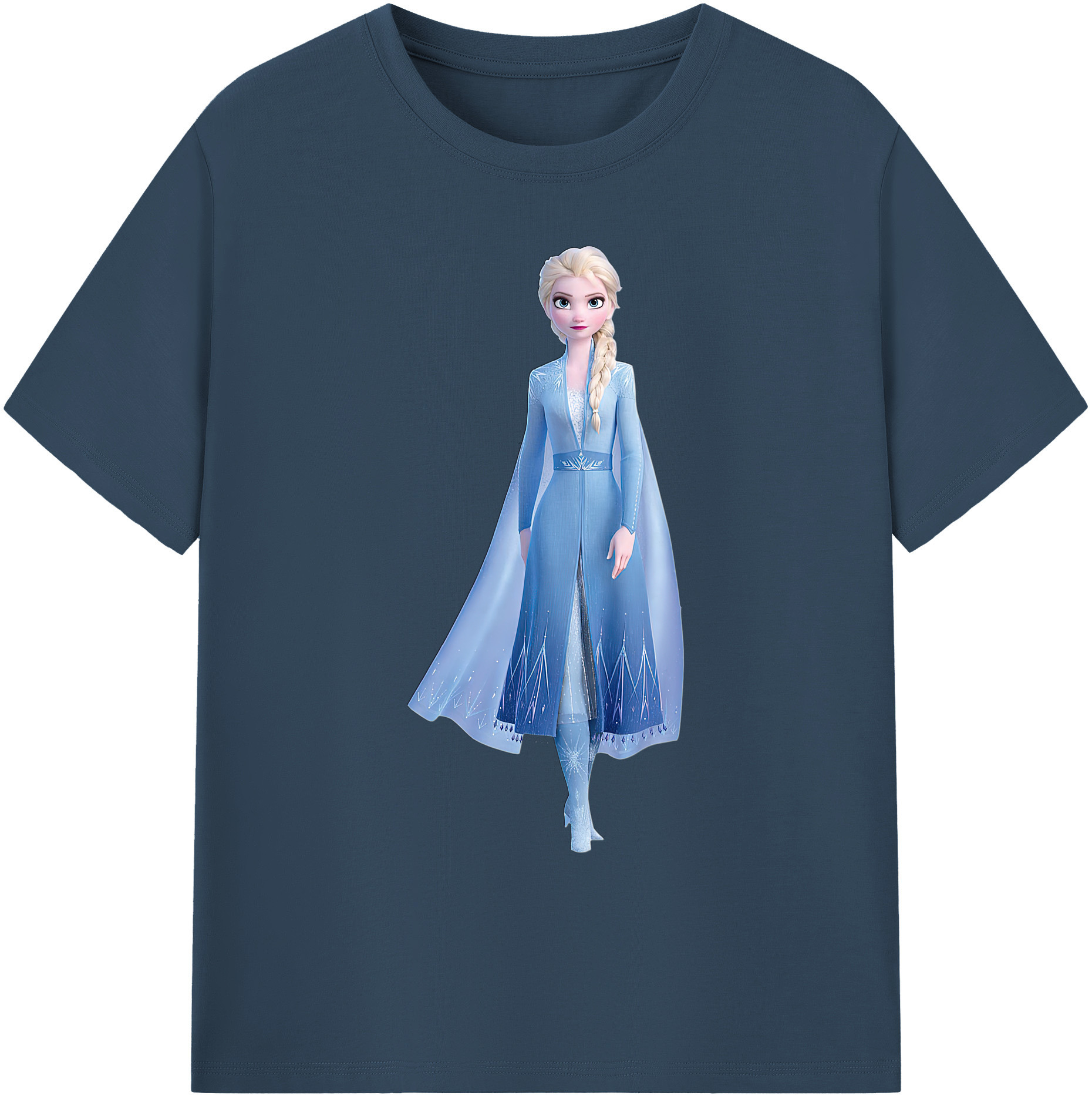 （画像用） アナと雪の女王 アンナ エルサ Frozen Anna Elsa 綿100％ メンズ半袖Tシャツ｜肌触りやわらか＆通気性