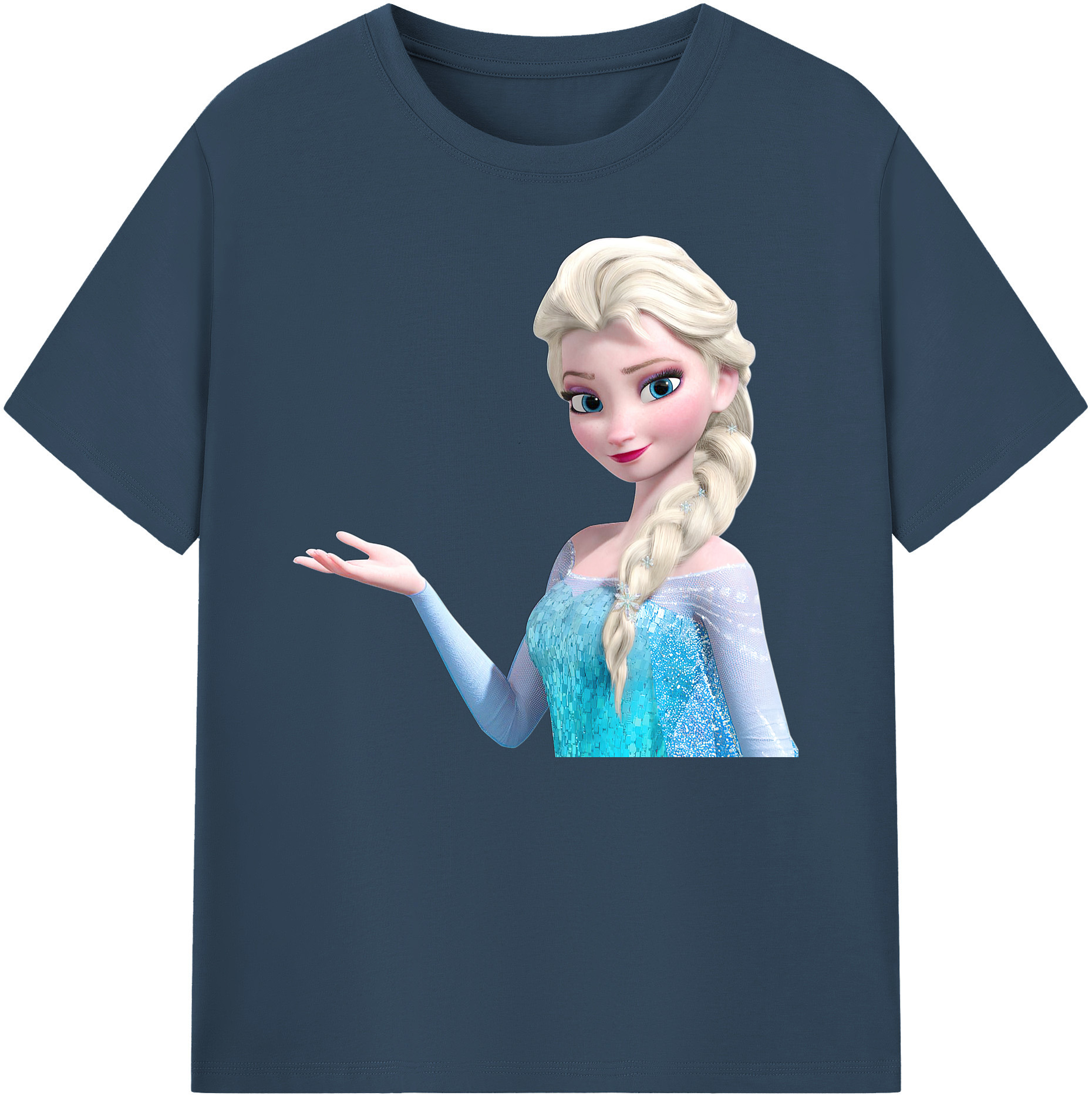 （画像用） アナと雪の女王 アンナ エルサ Frozen Anna Elsa 綿100％ メンズ半袖Tシャツ｜肌触りやわらか＆通気性