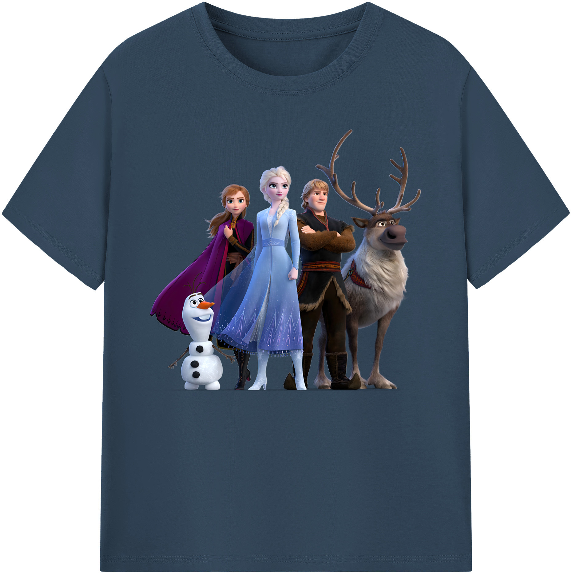 （画像用） アナと雪の女王 アンナ エルサ Frozen Anna Elsa 綿100％ メンズ半袖Tシャツ｜肌触りやわらか＆通気性