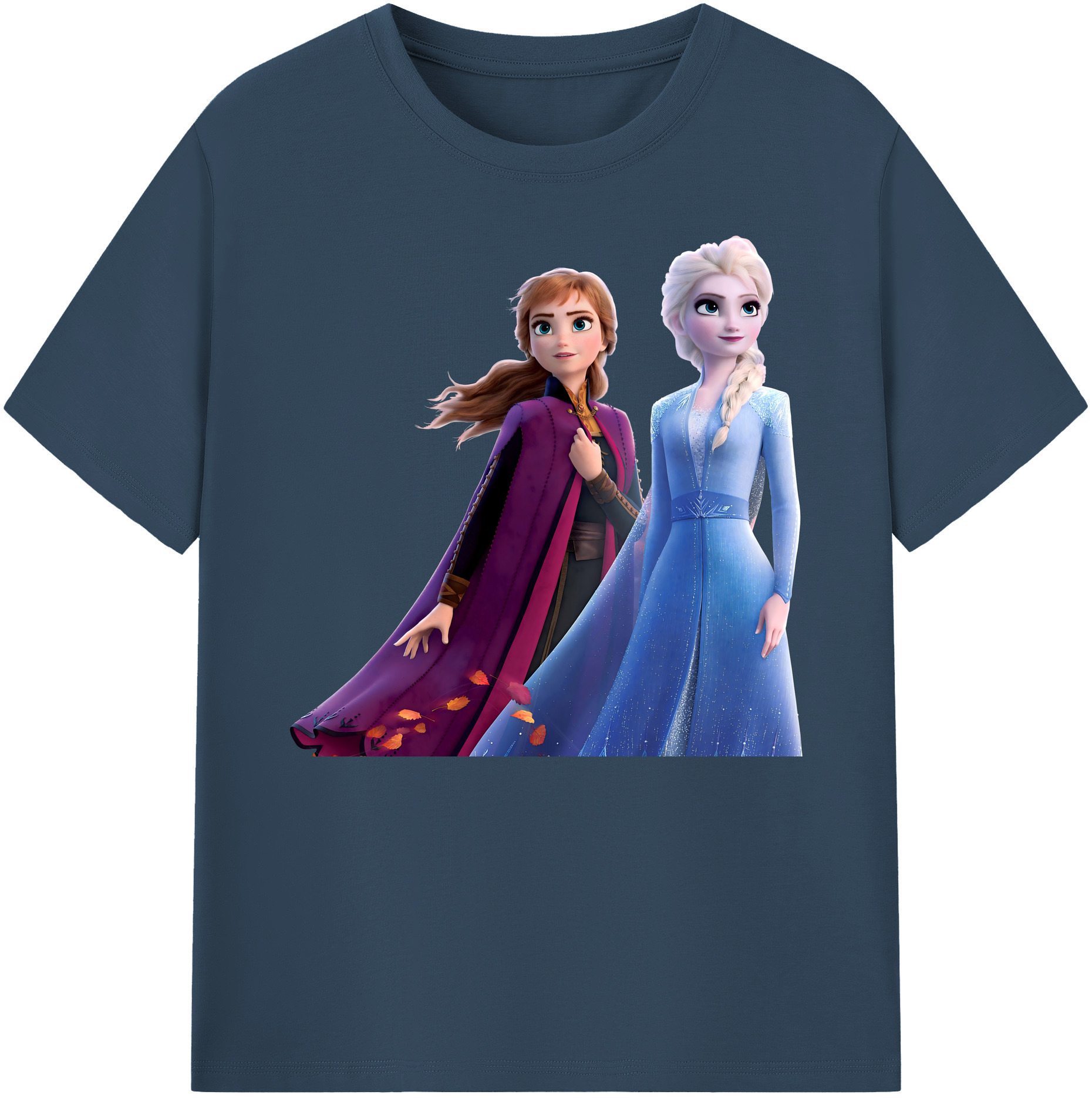 （画像用） アナと雪の女王 アンナ エルサ Frozen Anna Elsa 綿100％ メンズ半袖Tシャツ｜肌触りやわらか＆通気性