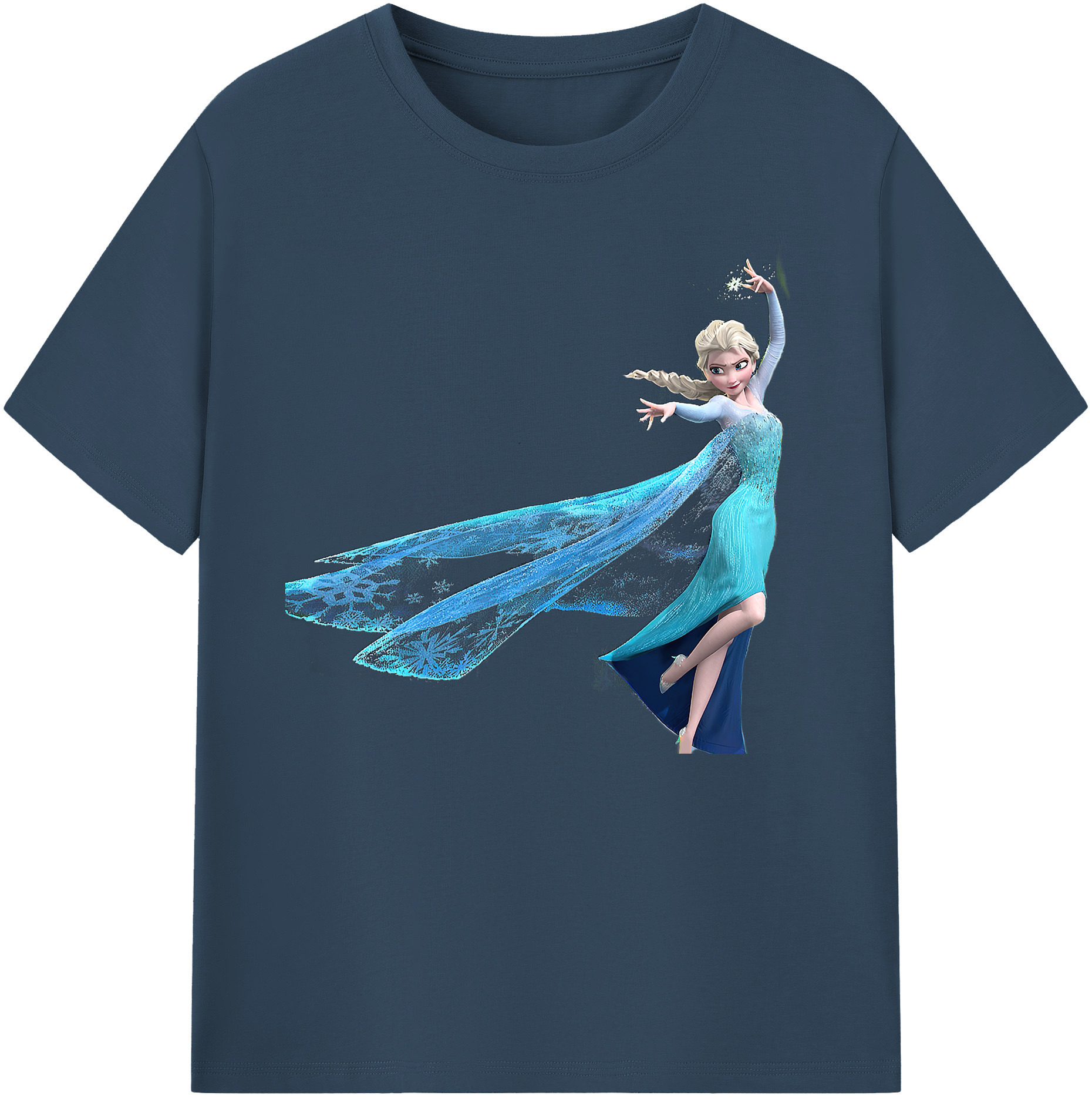 （画像用） アナと雪の女王 アンナ エルサ Frozen Anna Elsa 綿100％ メンズ半袖Tシャツ｜肌触りやわらか＆通気性