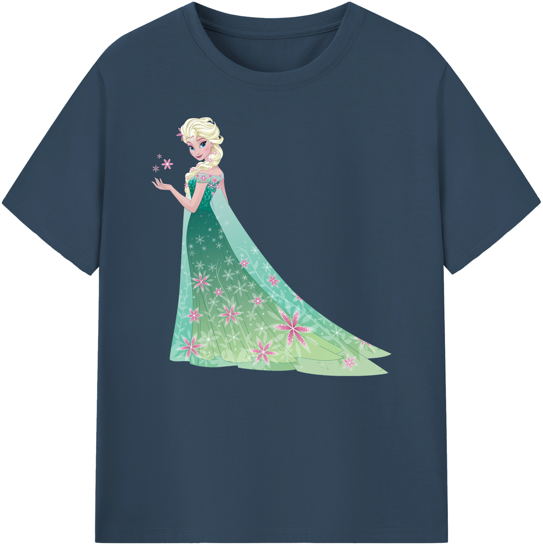 （画像用） アナと雪の女王 アンナ エルサ Frozen Anna Elsa 綿100％ メンズ半袖Tシャツ｜肌触りやわらか＆通気性