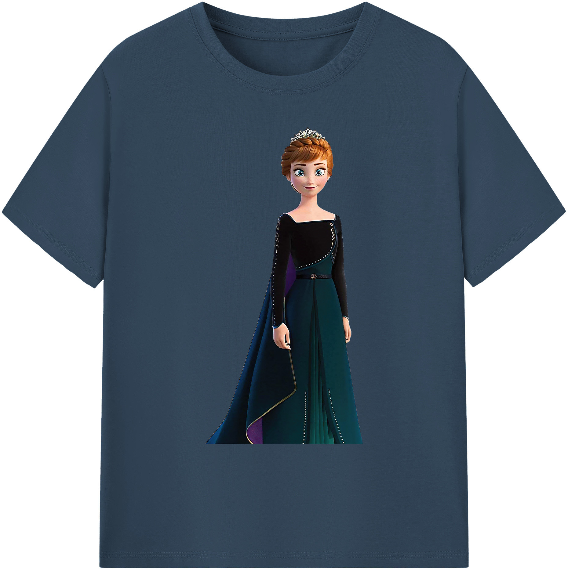 （画像用） アナと雪の女王 アンナ エルサ Frozen Anna Elsa 綿100％ メンズ半袖Tシャツ｜肌触りやわらか＆通気性