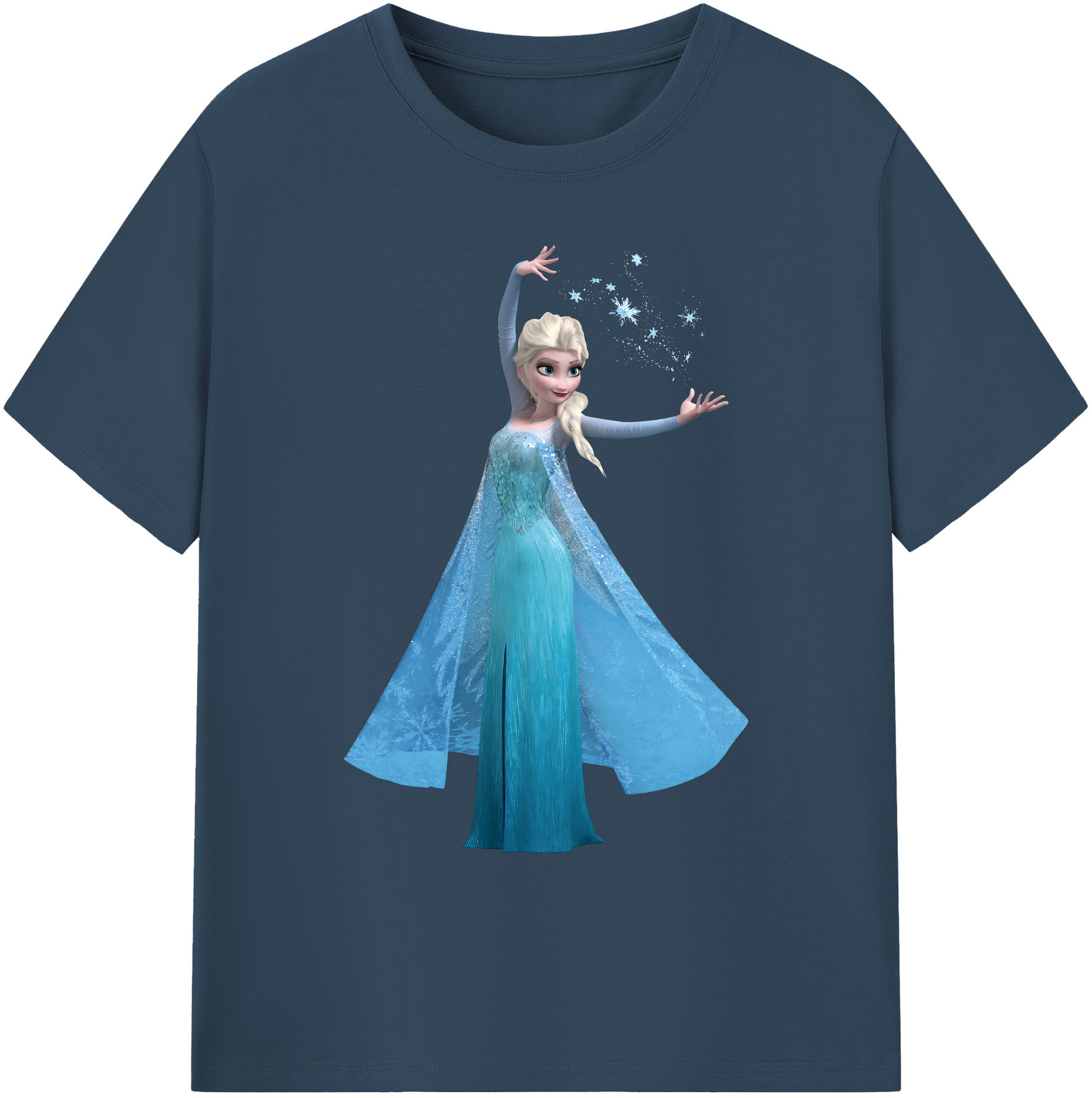 （画像用） アナと雪の女王 アンナ エルサ Frozen Anna Elsa 綿100％ メンズ半袖Tシャツ｜肌触りやわらか＆通気性