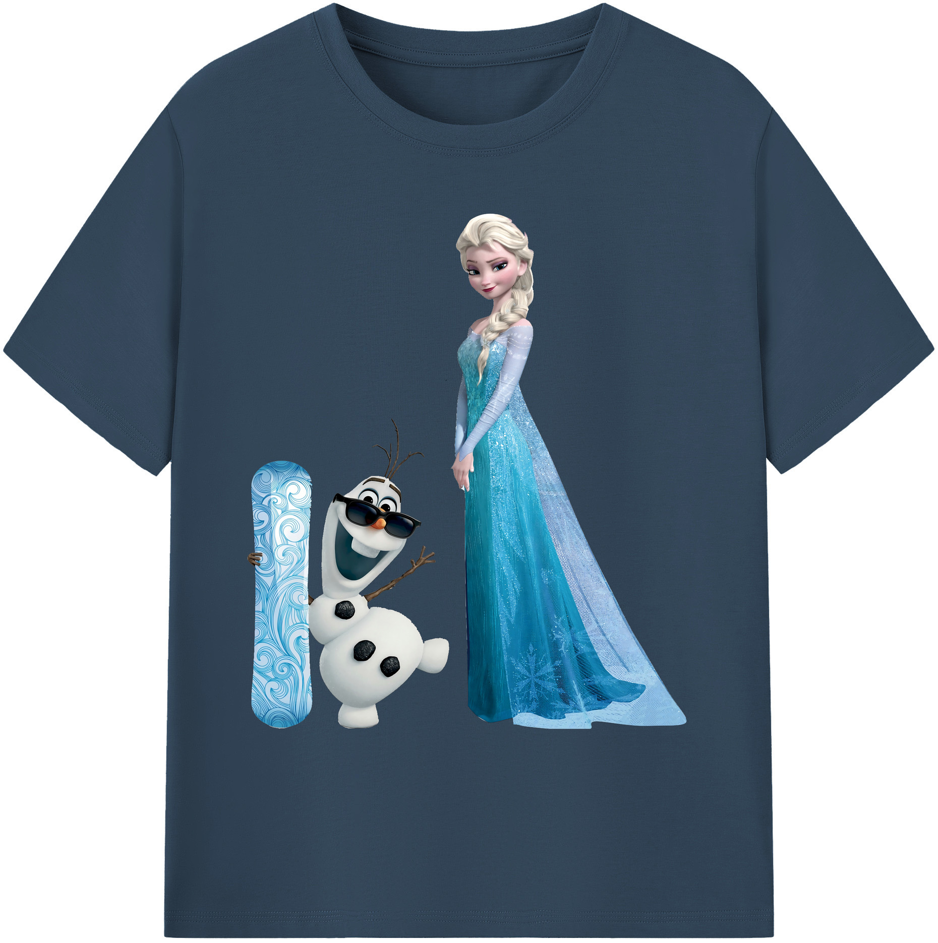 （画像用） アナと雪の女王 アンナ エルサ Frozen Anna Elsa 綿100％ メンズ半袖Tシャツ｜肌触りやわらか＆通気性