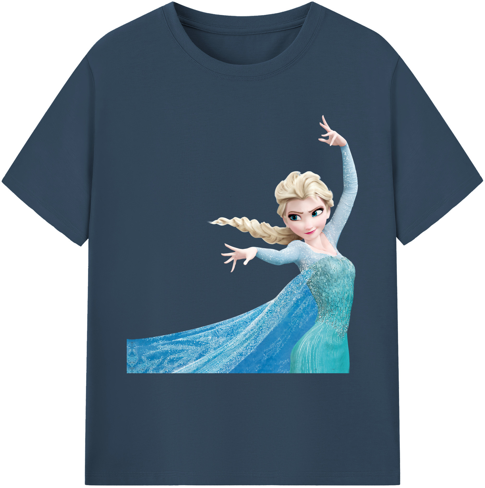 （画像用） アナと雪の女王 アンナ エルサ Frozen Anna Elsa 綿100％ メンズ半袖Tシャツ｜肌触りやわらか＆通気性