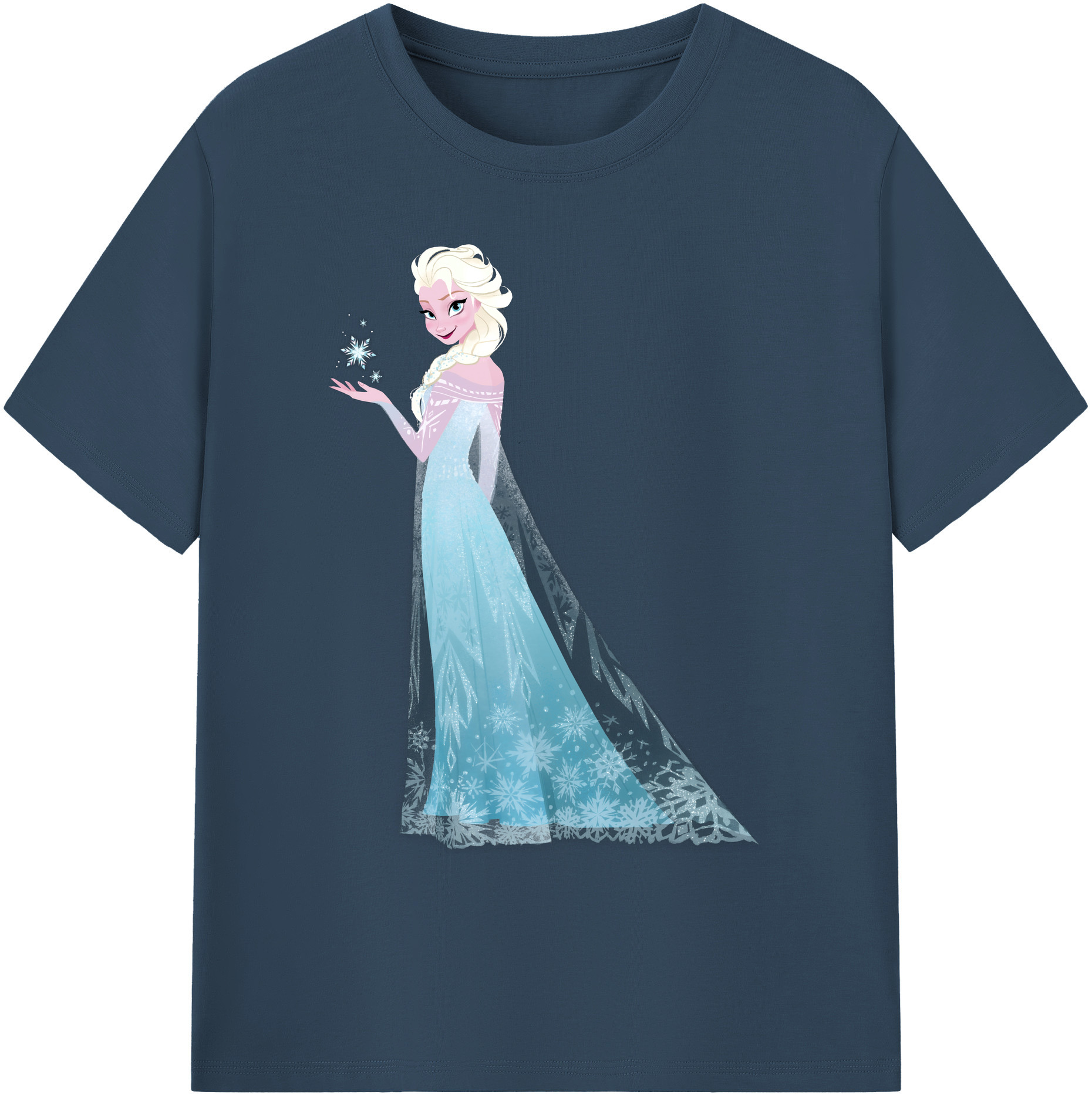 （画像用） アナと雪の女王 アンナ エルサ Frozen Anna Elsa 綿100％ メンズ半袖Tシャツ｜肌触りやわらか＆通気性