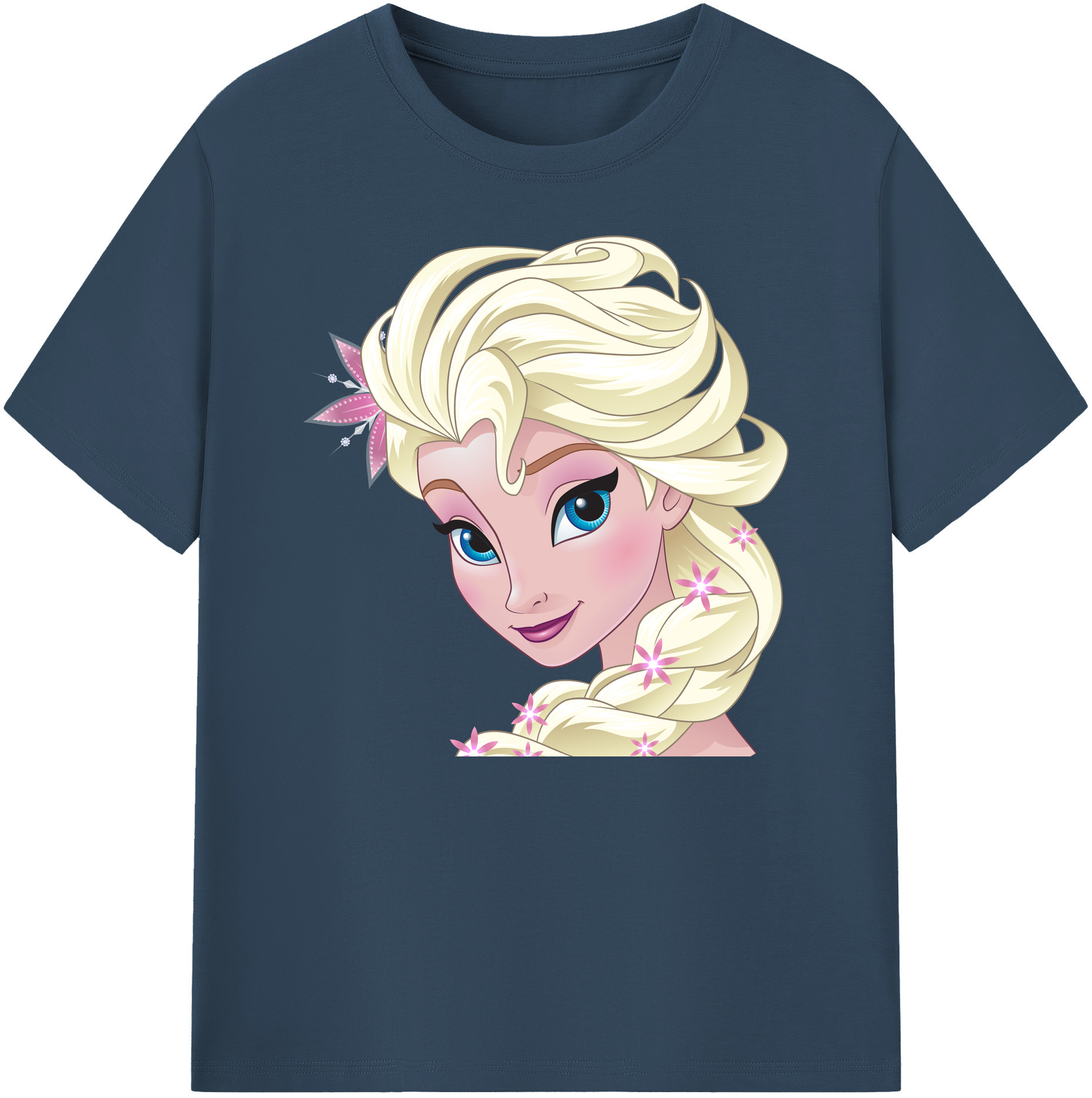 （画像用） アナと雪の女王 アンナ エルサ Frozen Anna Elsa 綿100％ メンズ半袖Tシャツ｜肌触りやわらか＆通気性