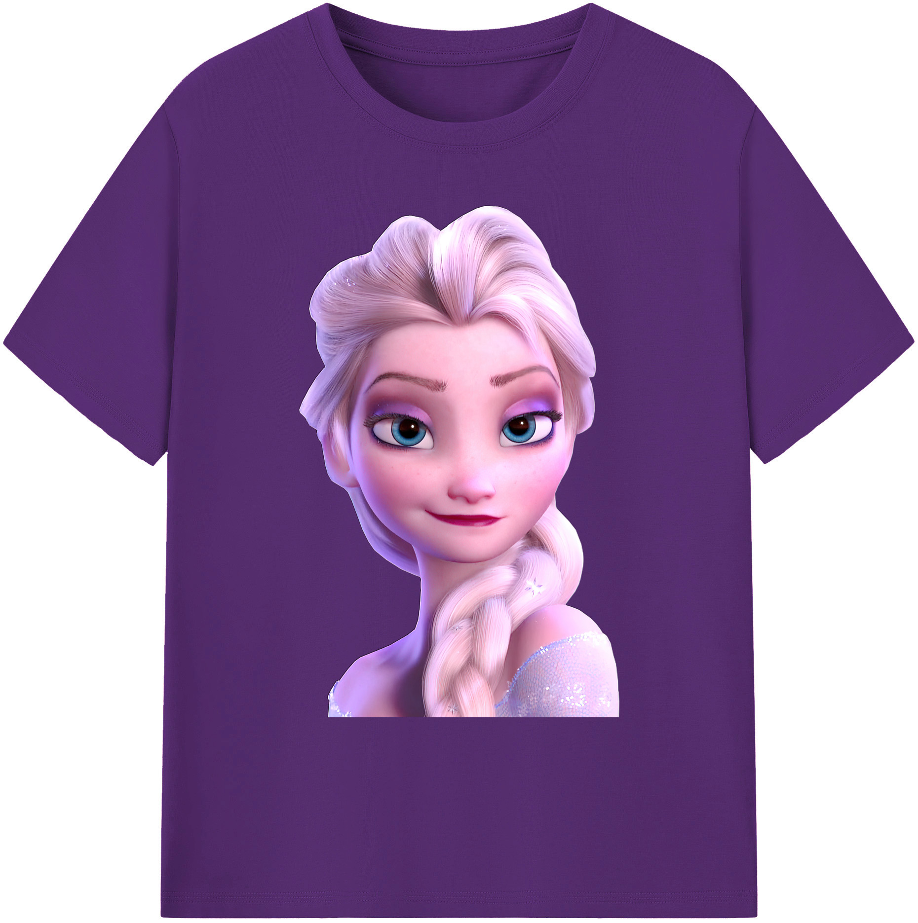 （画像用） アナと雪の女王 アンナ エルサ Frozen Anna Elsa 綿100％ メンズ半袖Tシャツ｜肌触りやわらか＆通気性