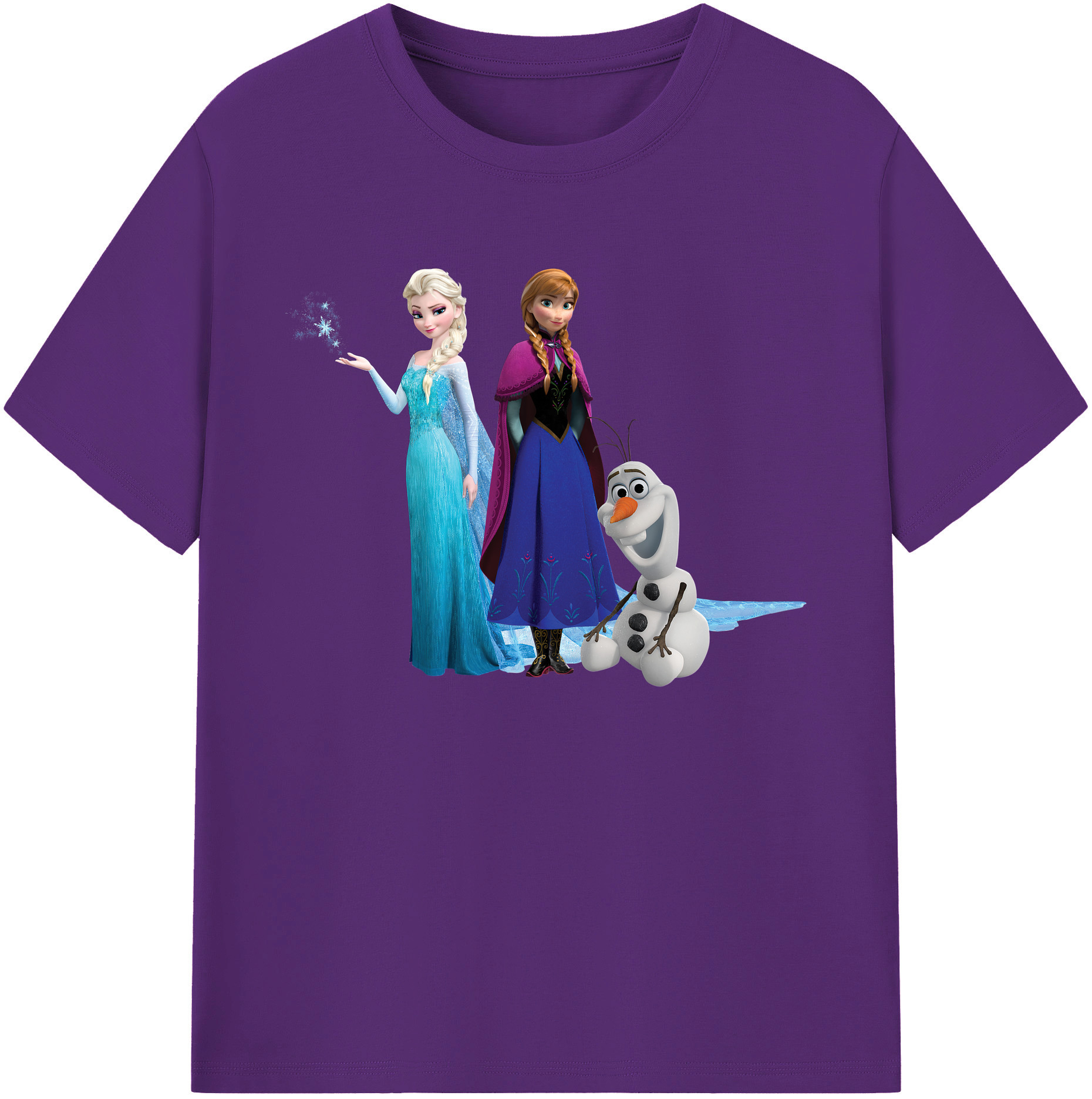 （画像用） アナと雪の女王 アンナ エルサ Frozen Anna Elsa 綿100％ メンズ半袖Tシャツ｜肌触りやわらか＆通気性