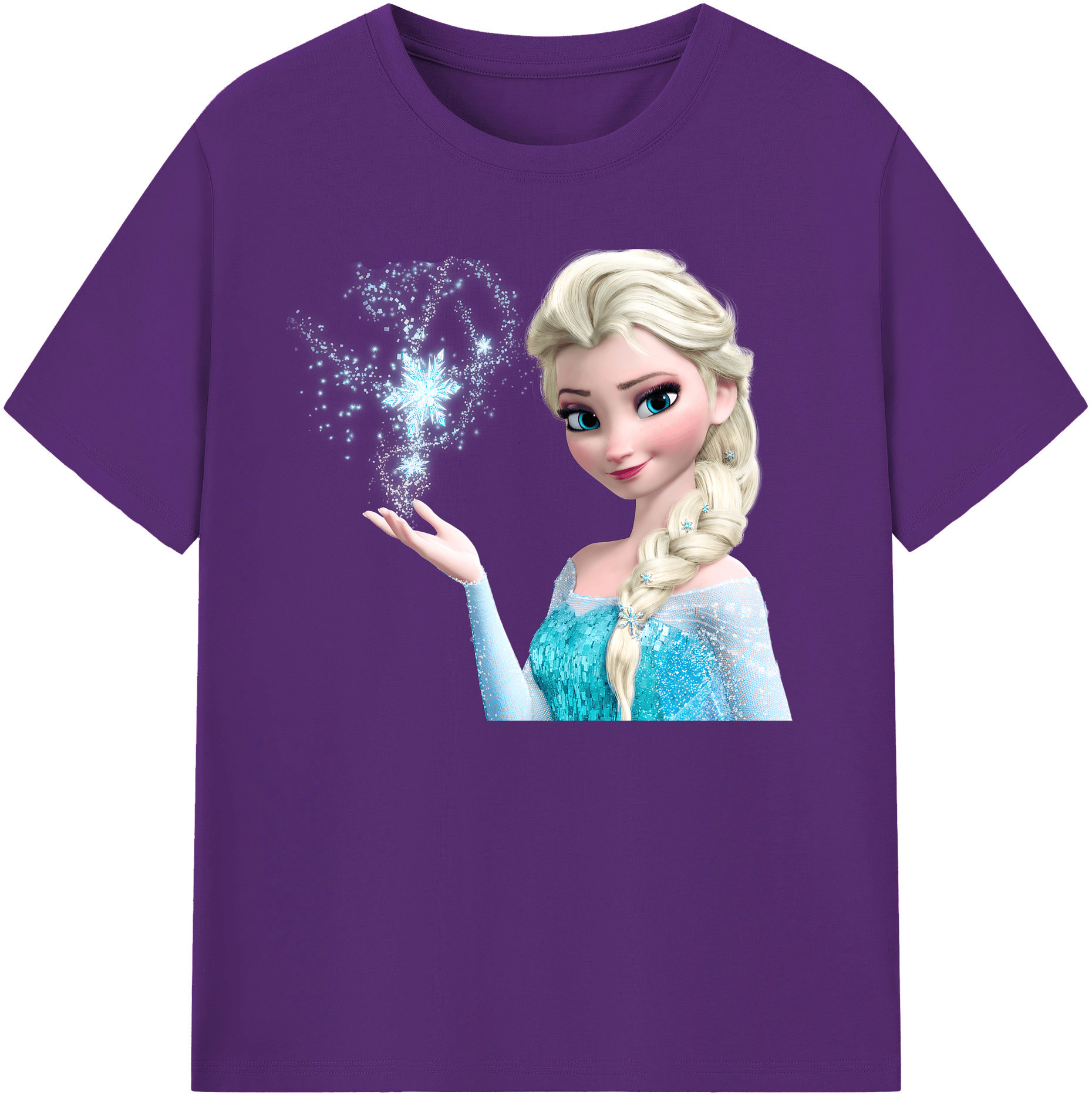 （画像用） アナと雪の女王 アンナ エルサ Frozen Anna Elsa 綿100％ メンズ半袖Tシャツ｜肌触りやわらか＆通気性
