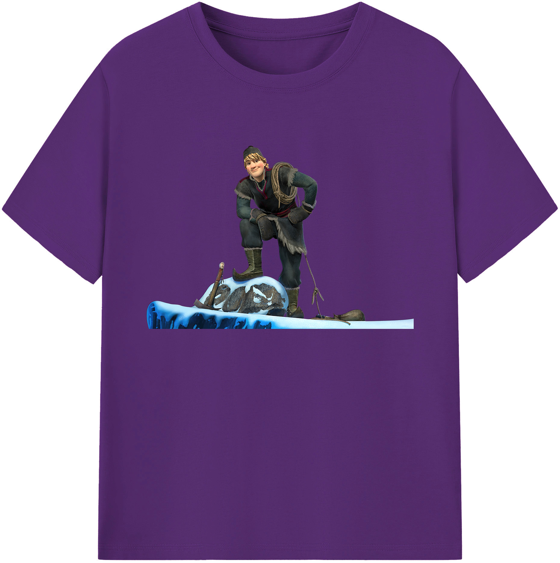 （画像用） アナと雪の女王 アンナ エルサ Frozen Anna Elsa 綿100％ メンズ半袖Tシャツ｜肌触りやわらか＆通気性