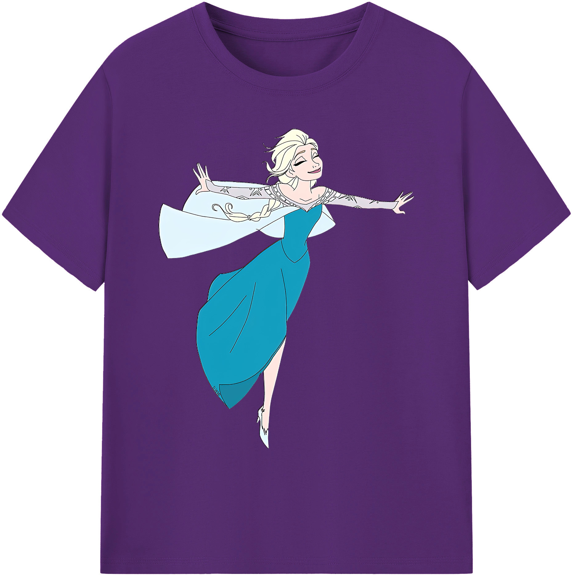 （画像用） アナと雪の女王 アンナ エルサ Frozen Anna Elsa 綿100％ メンズ半袖Tシャツ｜肌触りやわらか＆通気性