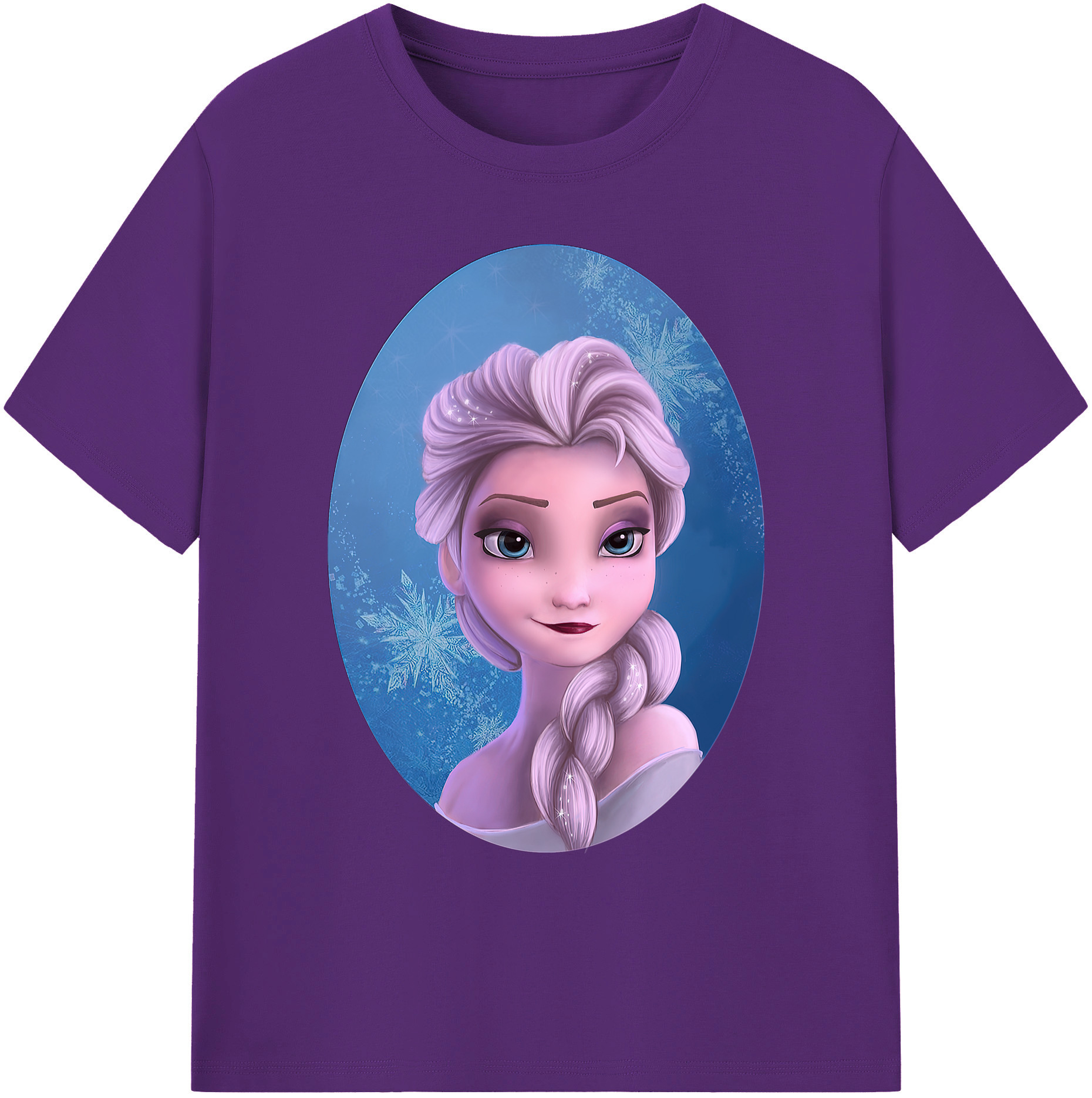 （画像用） アナと雪の女王 アンナ エルサ Frozen Anna Elsa 綿100％ メンズ半袖Tシャツ｜肌触りやわらか＆通気性