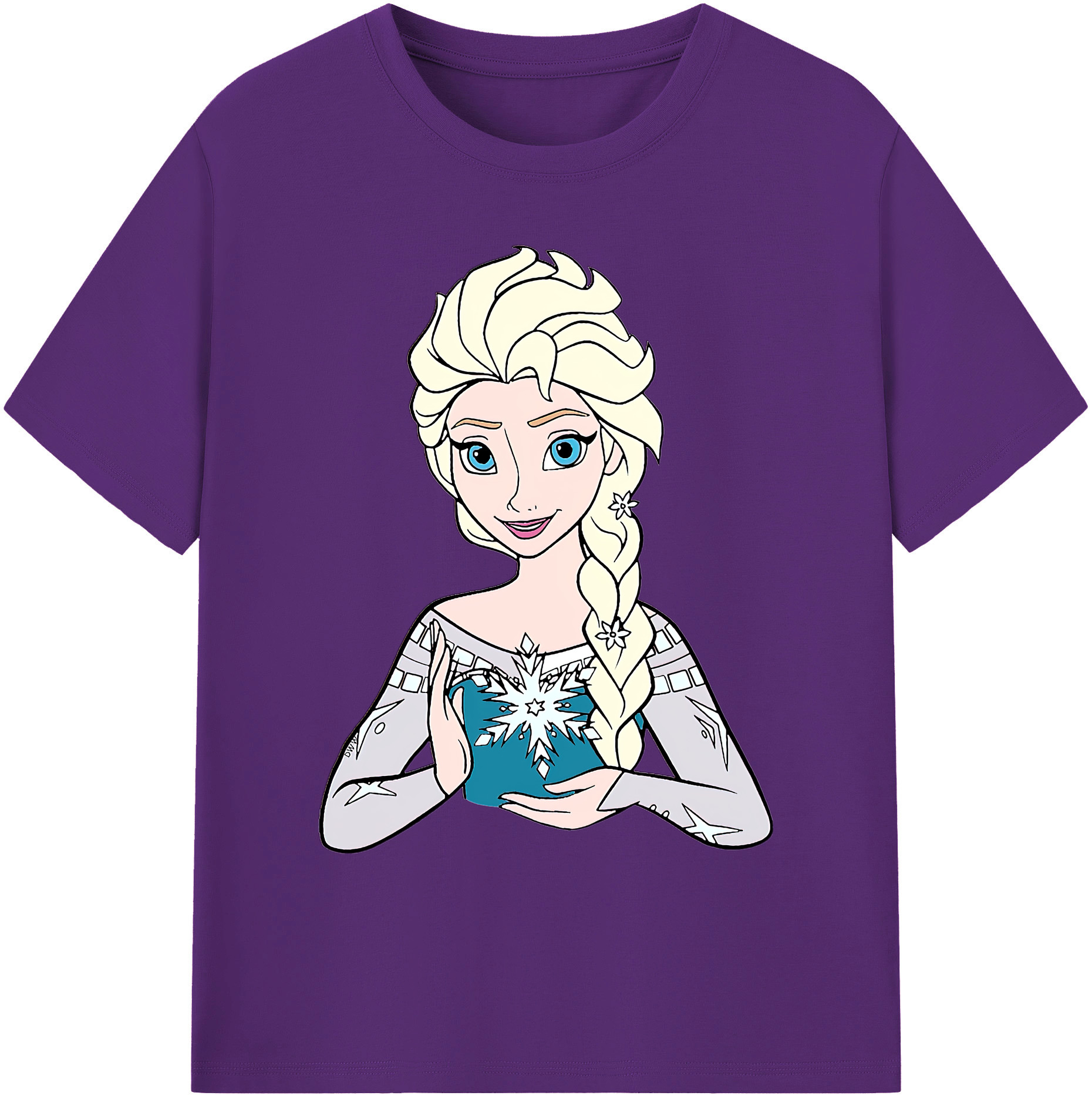 （画像用） アナと雪の女王 アンナ エルサ Frozen Anna Elsa 綿100％ メンズ半袖Tシャツ｜肌触りやわらか＆通気性