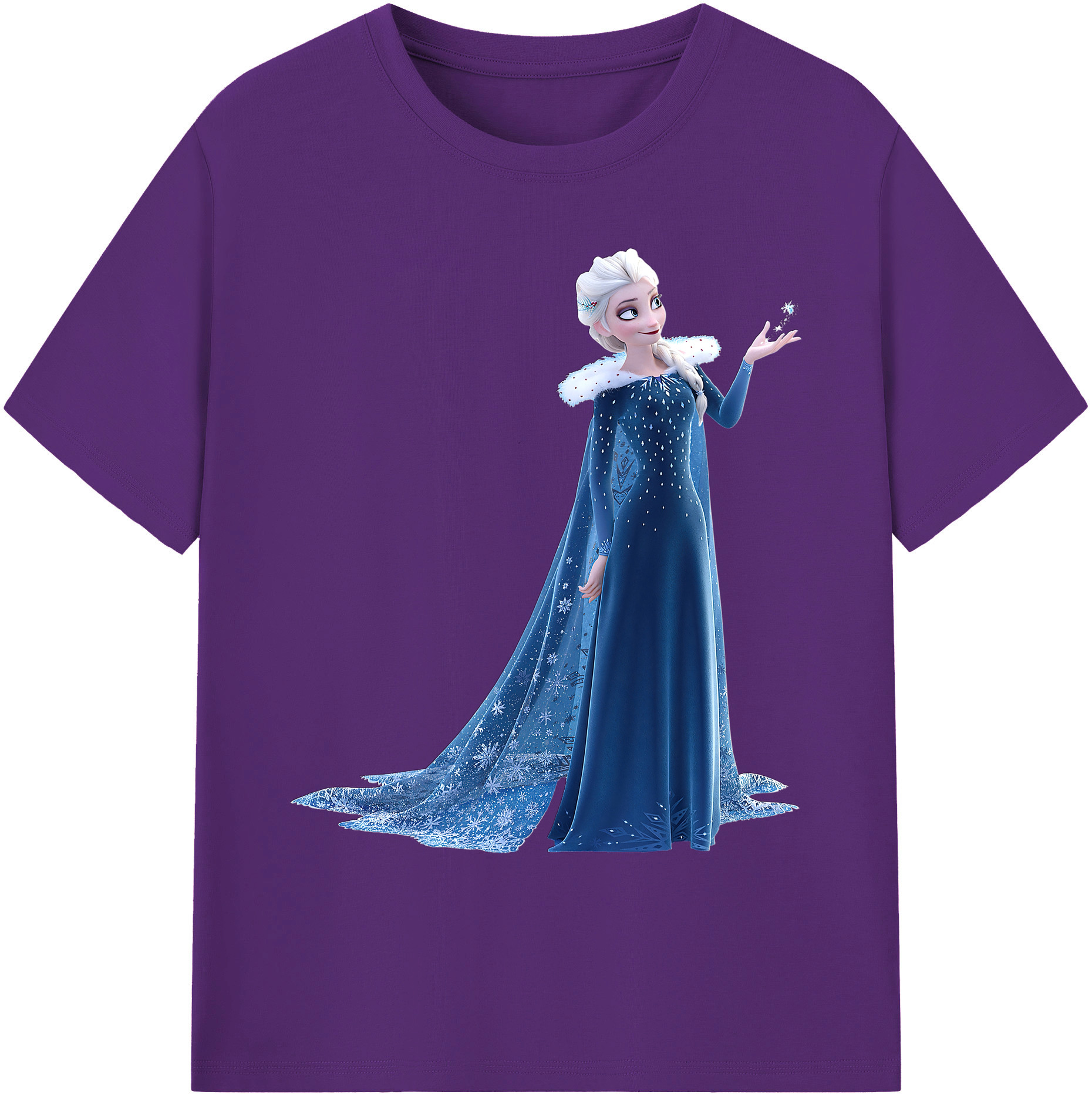（画像用） アナと雪の女王 アンナ エルサ Frozen Anna Elsa 綿100％ メンズ半袖Tシャツ｜肌触りやわらか＆通気性