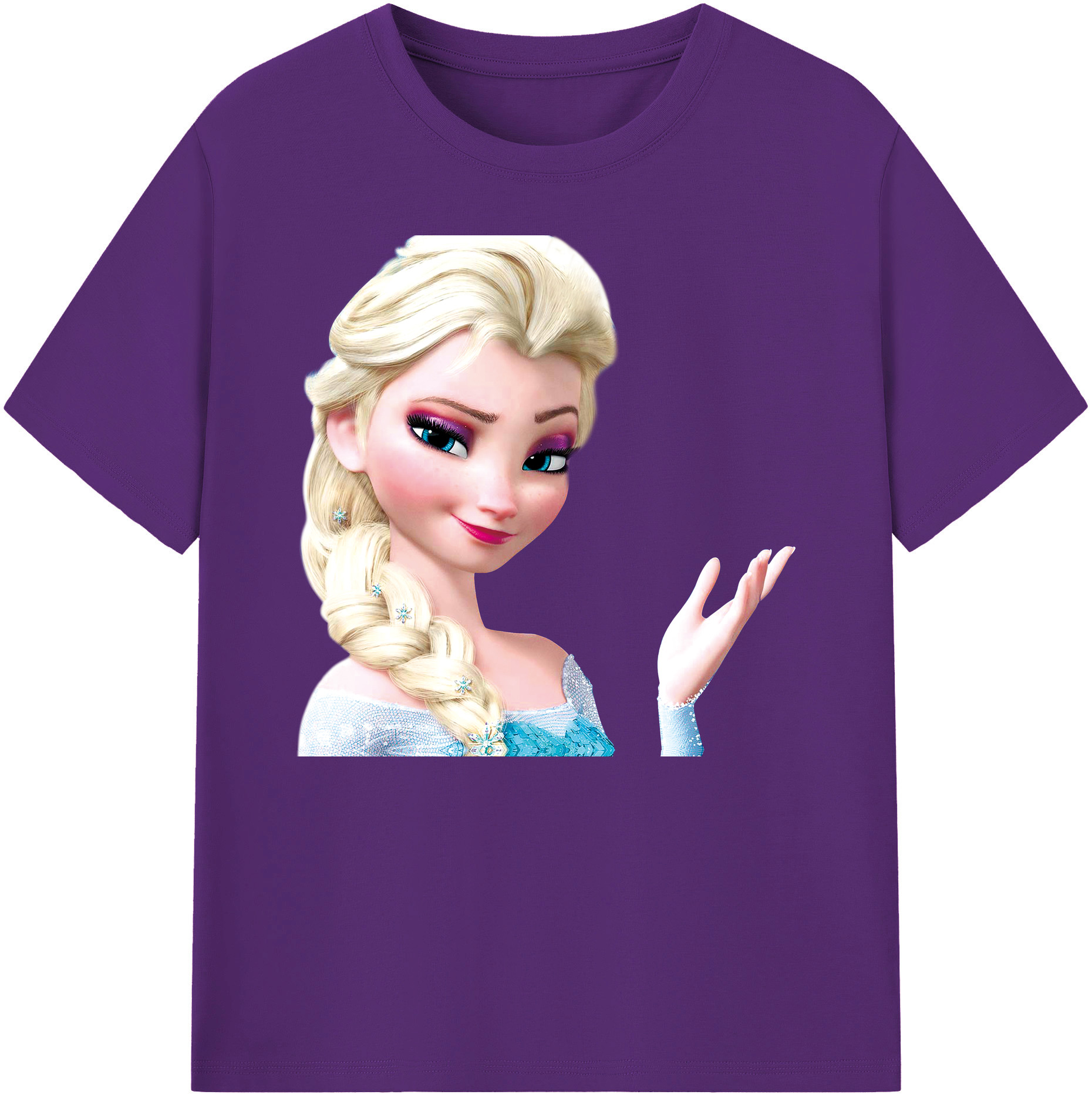 （画像用） アナと雪の女王 アンナ エルサ Frozen Anna Elsa 綿100％ メンズ半袖Tシャツ｜肌触りやわらか＆通気性