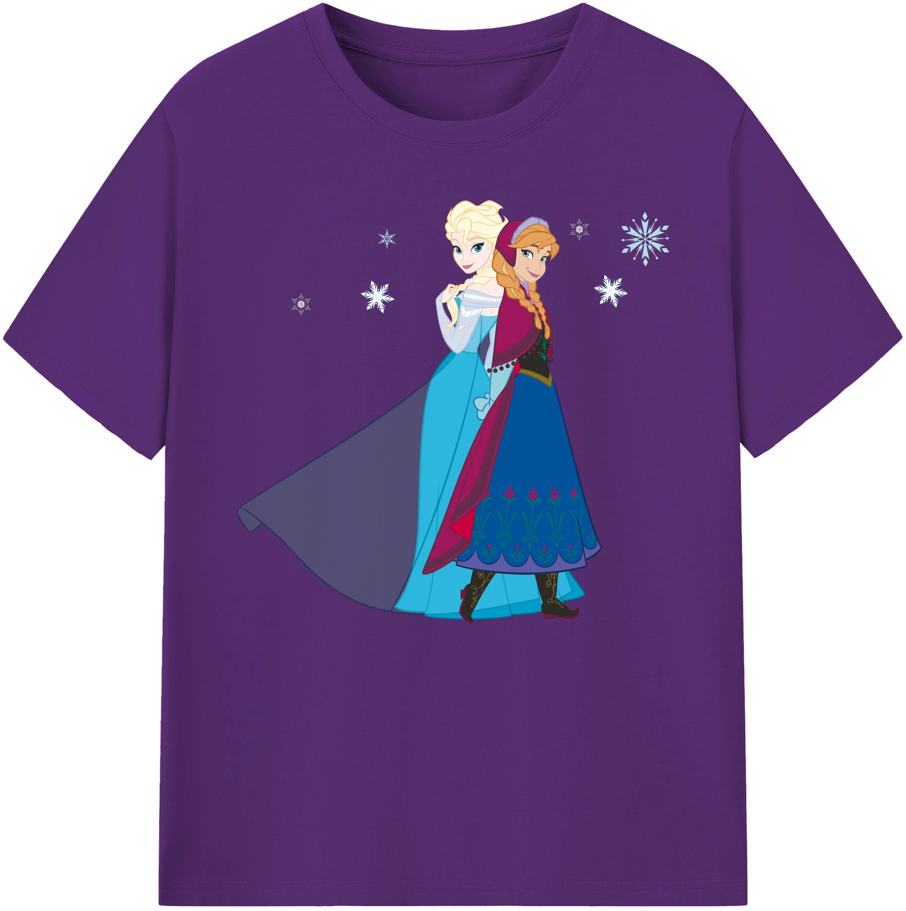 （画像用） アナと雪の女王 アンナ エルサ Frozen Anna Elsa 綿100％ メンズ半袖Tシャツ｜肌触りやわらか＆通気性