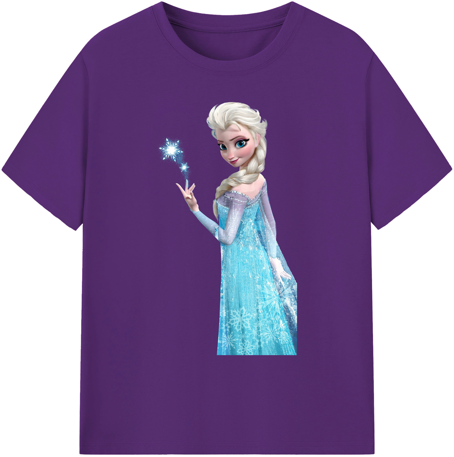 （画像用） アナと雪の女王 アンナ エルサ Frozen Anna Elsa 綿100％ メンズ半袖Tシャツ｜肌触りやわらか＆通気性