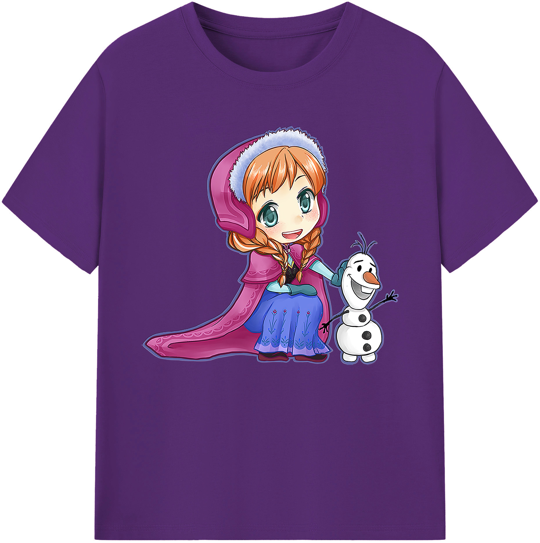 （画像用） アナと雪の女王 アンナ エルサ Frozen Anna Elsa 綿100％ メンズ半袖Tシャツ｜肌触りやわらか＆通気性