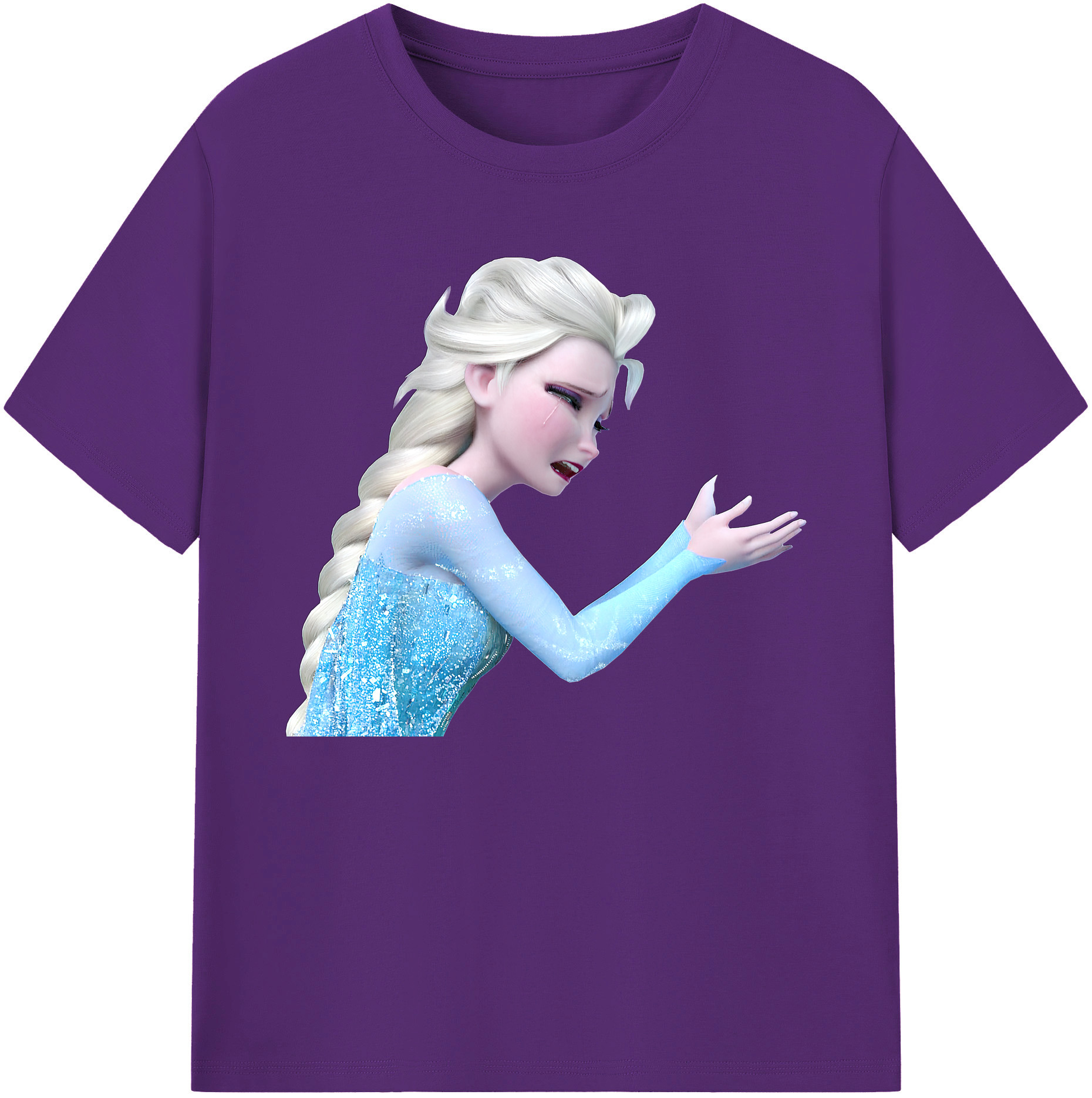（画像用） アナと雪の女王 アンナ エルサ Frozen Anna Elsa 綿100％ メンズ半袖Tシャツ｜肌触りやわらか＆通気性