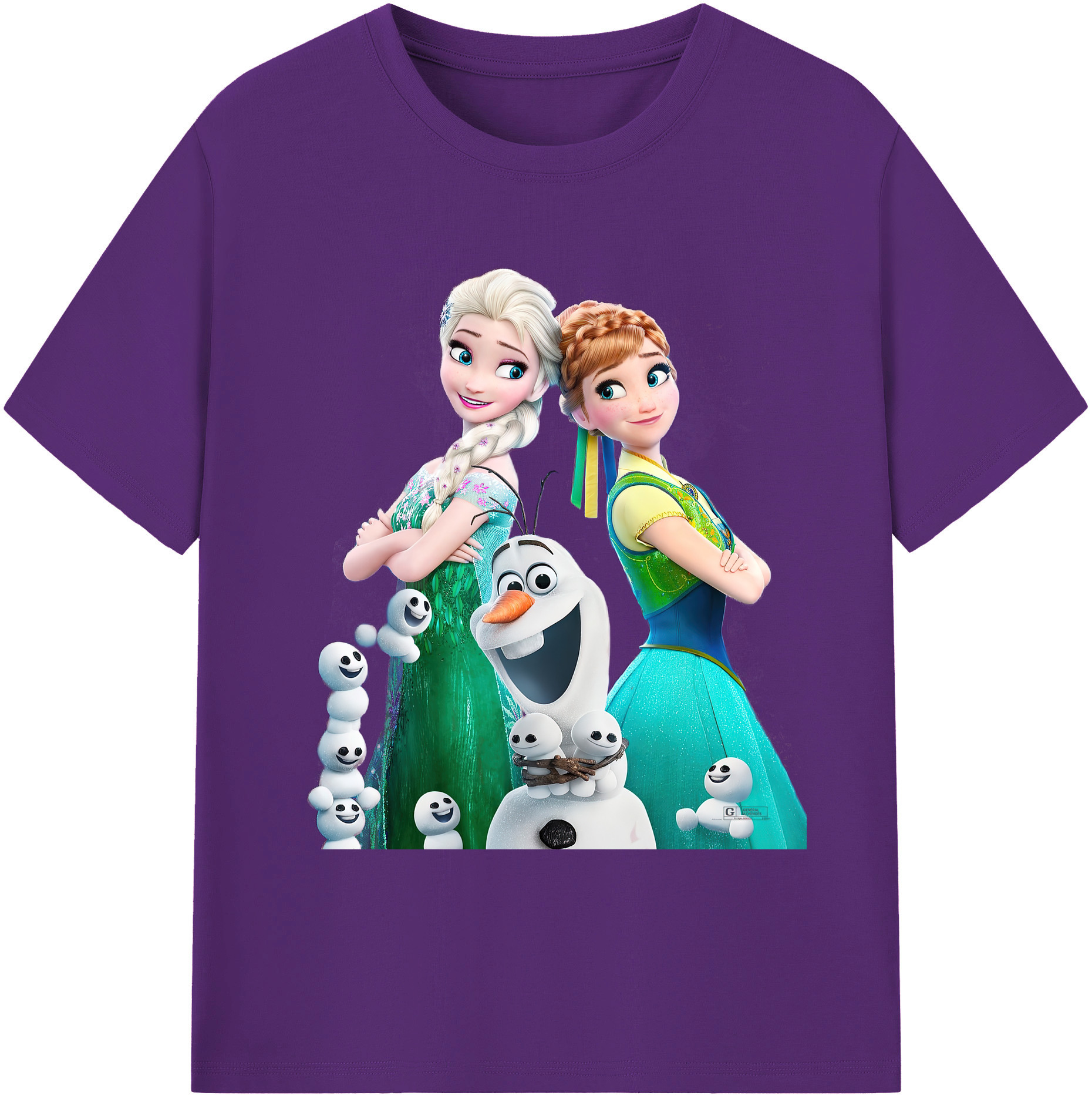 （画像用） アナと雪の女王 アンナ エルサ Frozen Anna Elsa 綿100％ メンズ半袖Tシャツ｜肌触りやわらか＆通気性