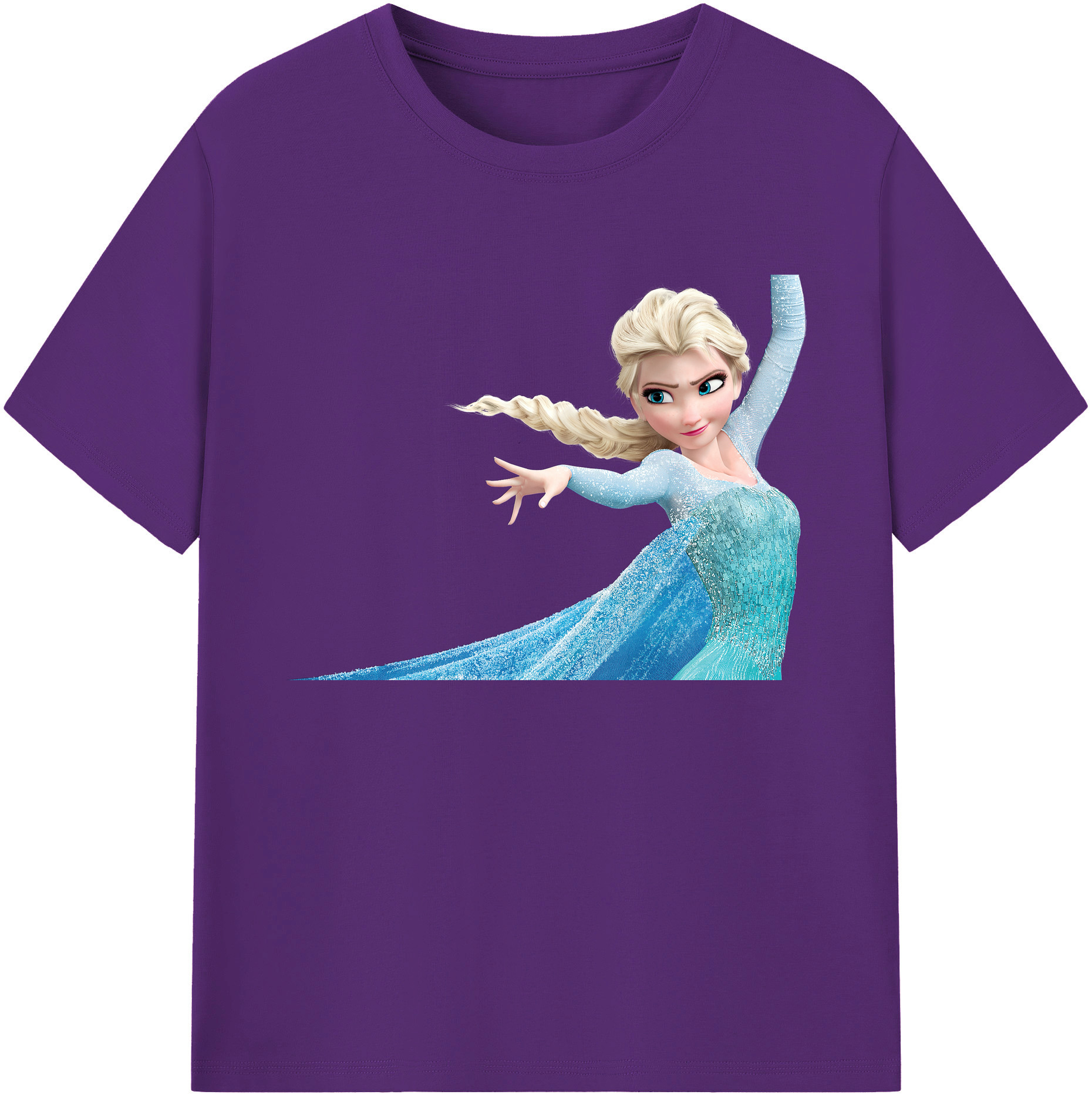 （画像用） アナと雪の女王 アンナ エルサ Frozen Anna Elsa 綿100％ メンズ半袖Tシャツ｜肌触りやわらか＆通気性