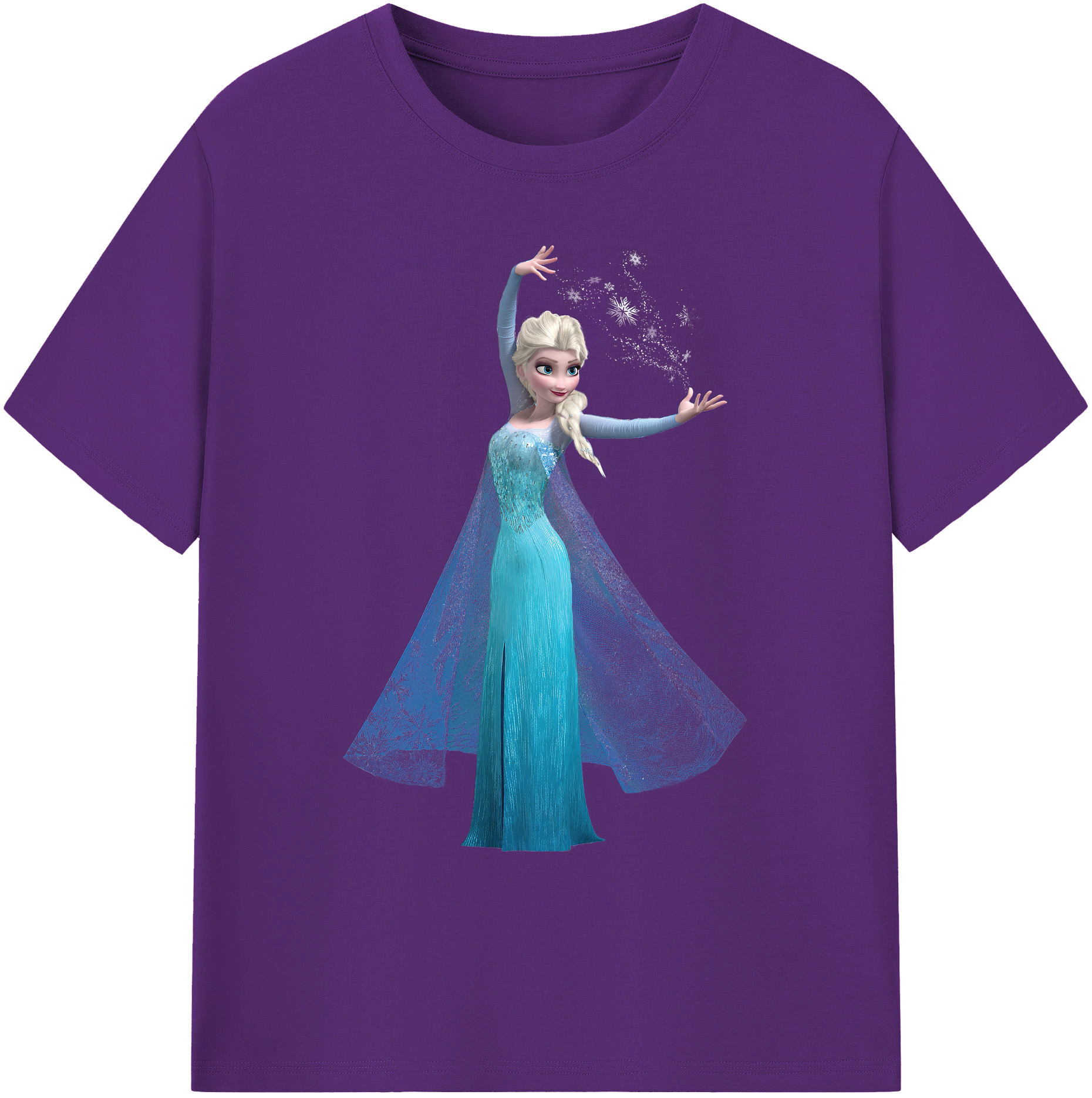 （画像用） アナと雪の女王 アンナ エルサ Frozen Anna Elsa 綿100％ メンズ半袖Tシャツ｜肌触りやわらか＆通気性