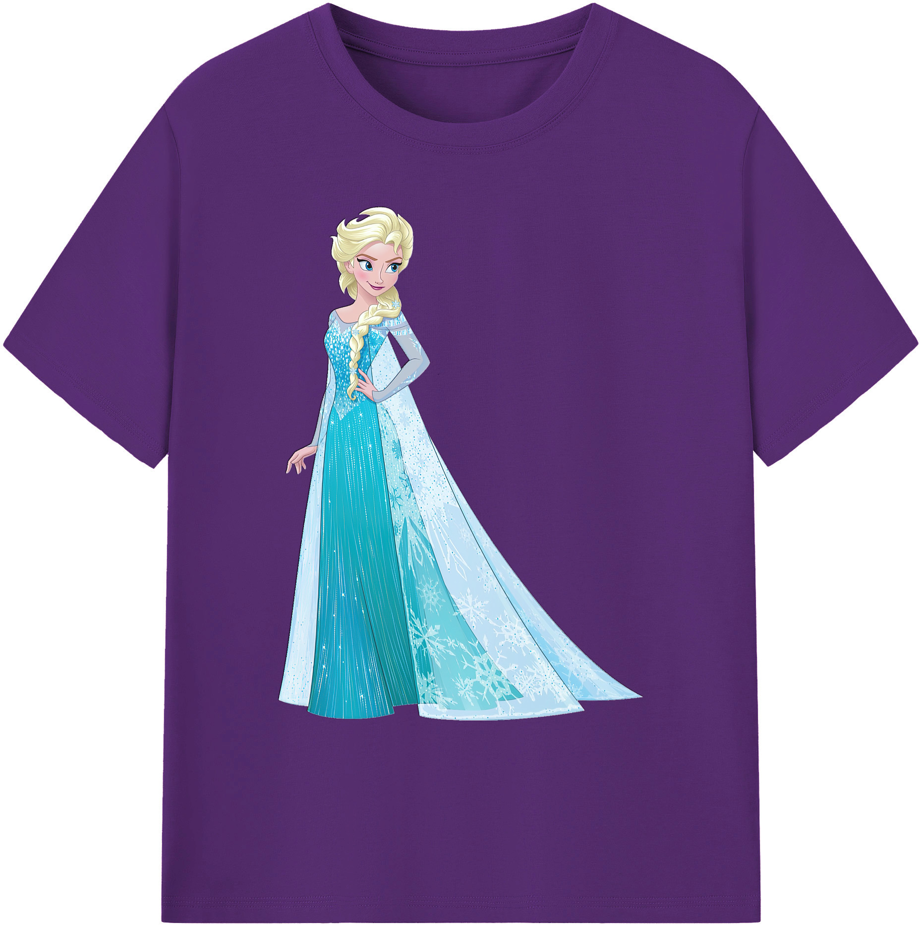 （画像用） アナと雪の女王 アンナ エルサ Frozen Anna Elsa 綿100％ メンズ半袖Tシャツ｜肌触りやわらか＆通気性