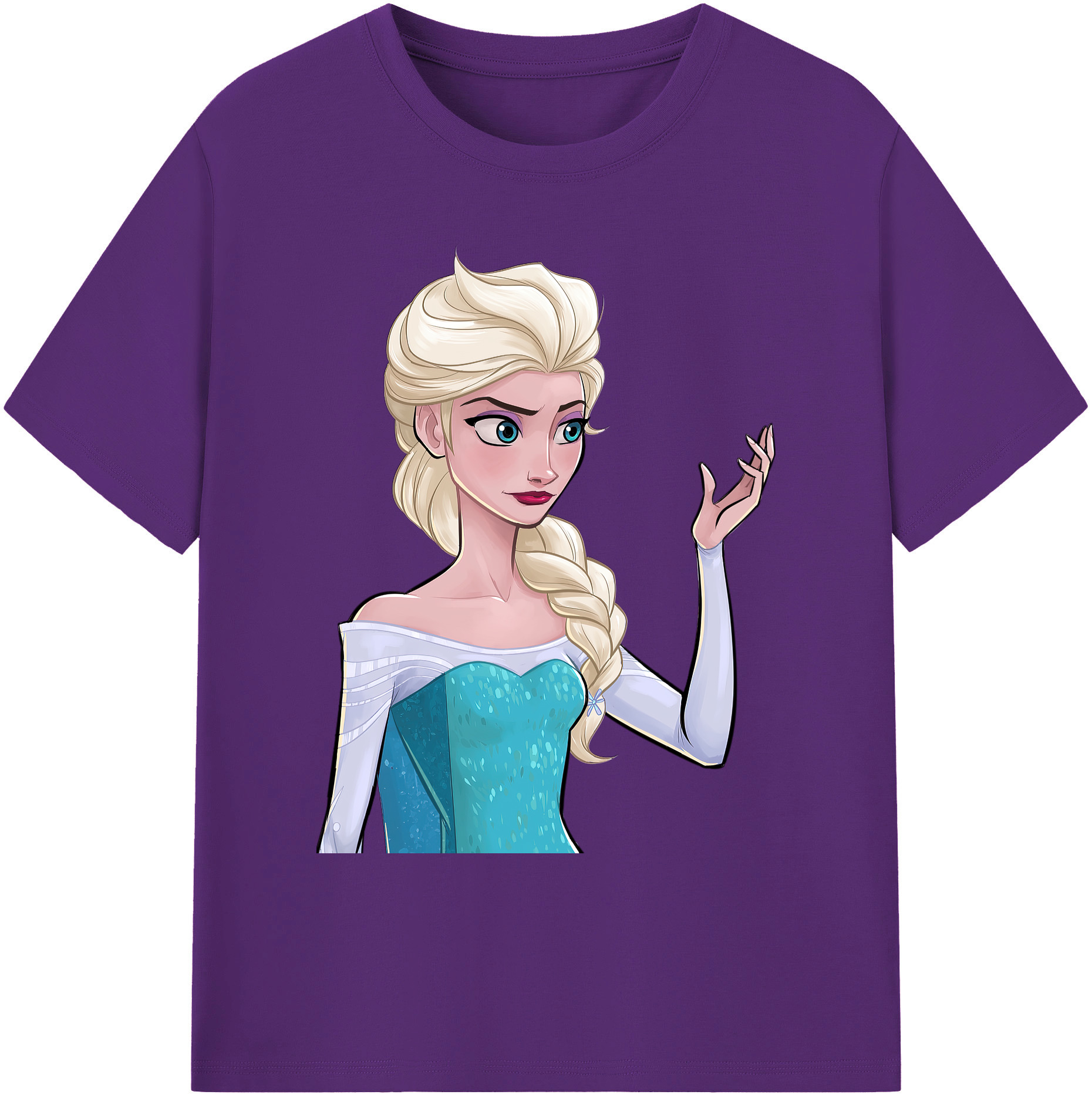 （画像用） アナと雪の女王 アンナ エルサ Frozen Anna Elsa 綿100％ メンズ半袖Tシャツ｜肌触りやわらか＆通気性