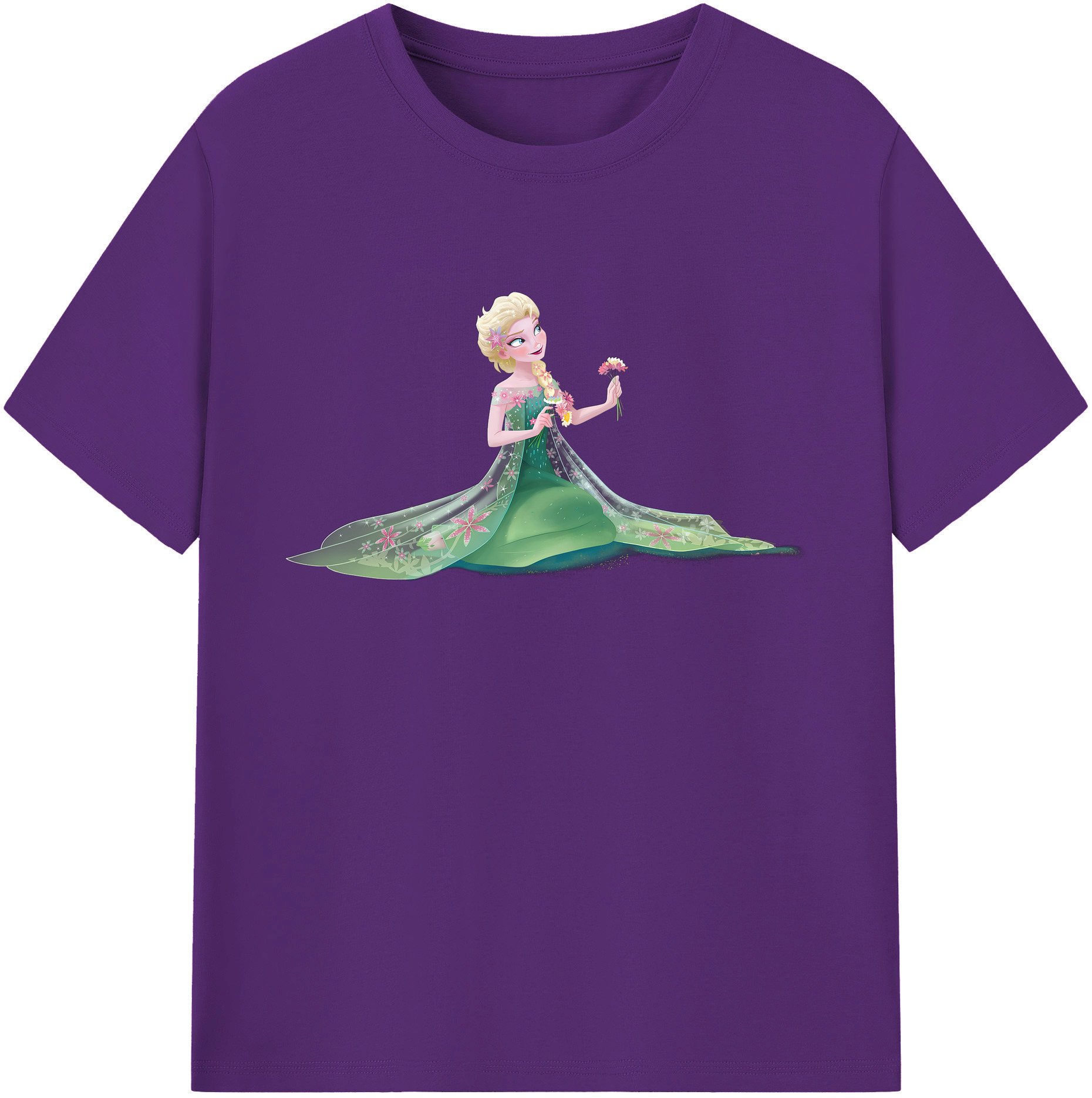 （画像用） アナと雪の女王 アンナ エルサ Frozen Anna Elsa 綿100％ メンズ半袖Tシャツ｜肌触りやわらか＆通気性
