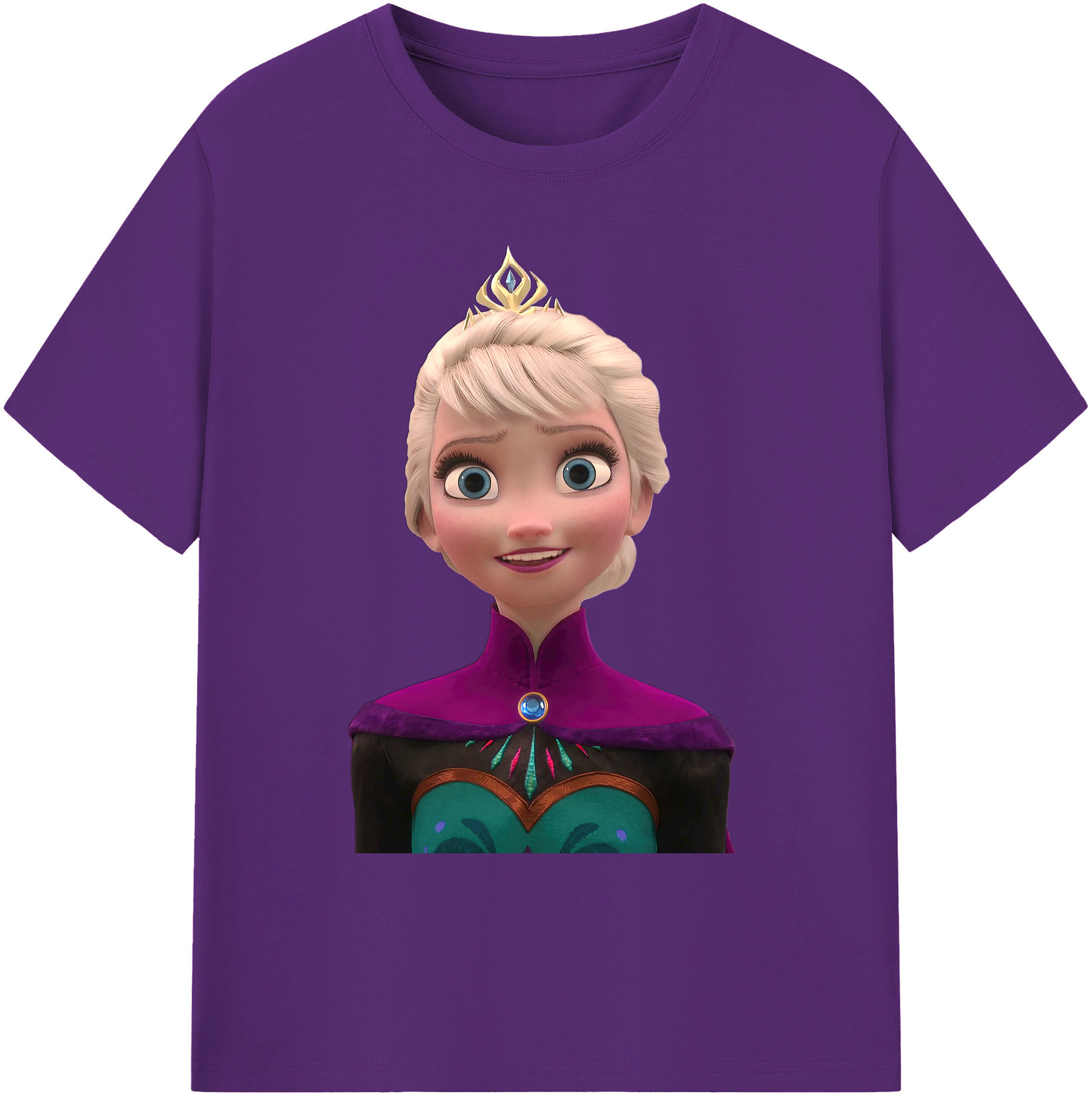 （画像用） アナと雪の女王 アンナ エルサ Frozen Anna Elsa 綿100％ メンズ半袖Tシャツ｜肌触りやわらか＆通気性