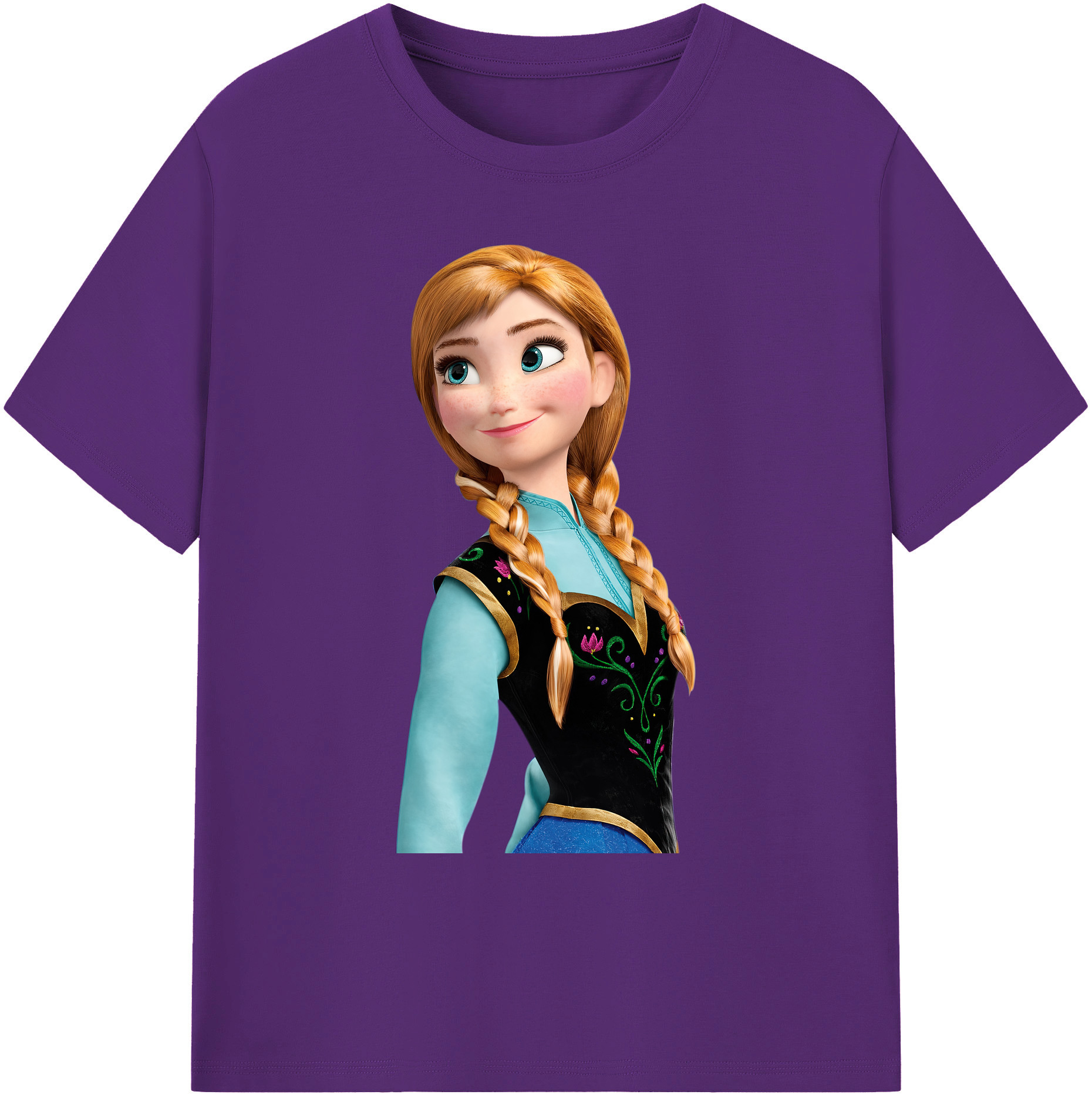 （画像用） アナと雪の女王 アンナ エルサ Frozen Anna Elsa 綿100％ メンズ半袖Tシャツ｜肌触りやわらか＆通気性