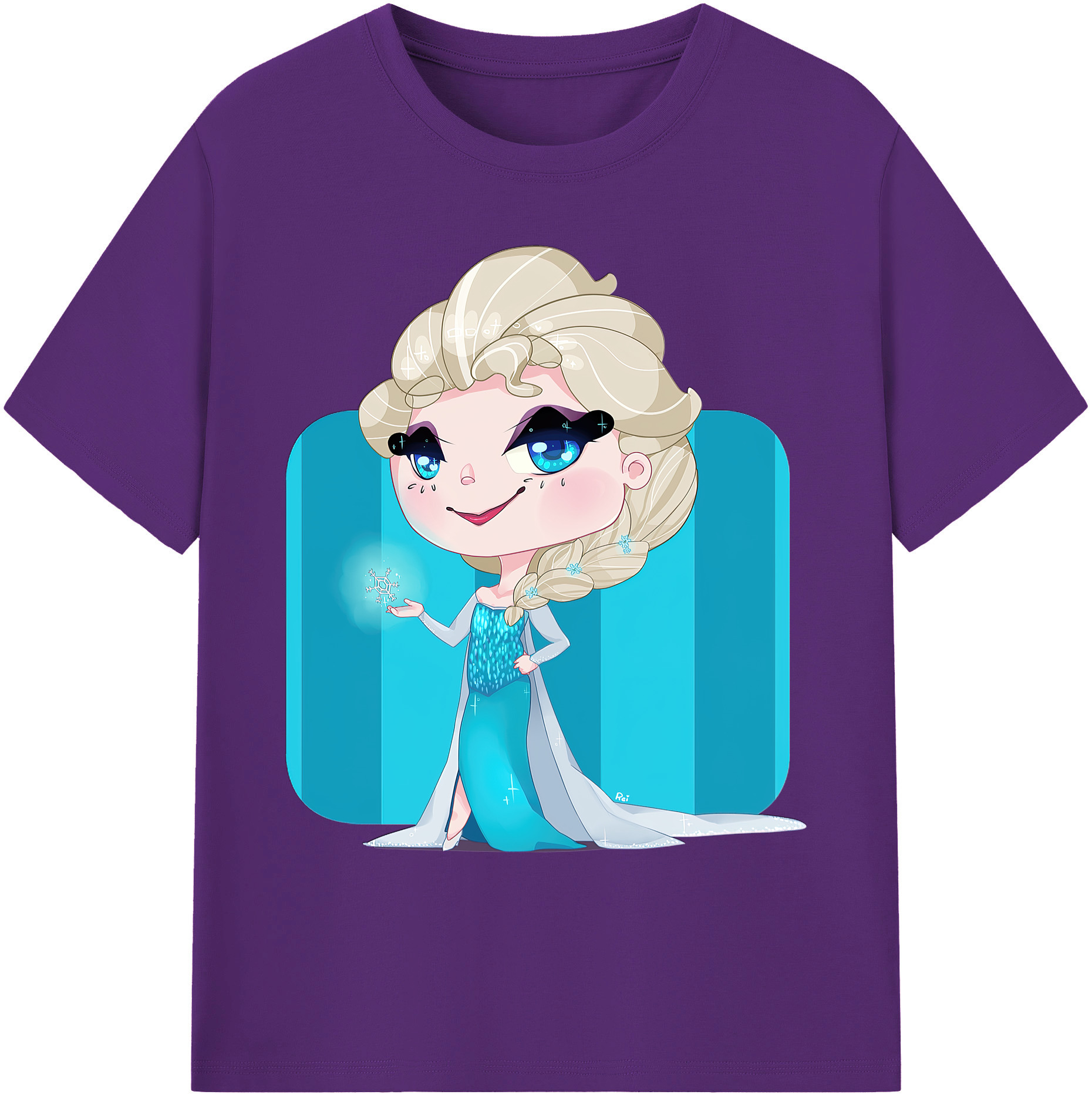 （画像用） アナと雪の女王 アンナ エルサ Frozen Anna Elsa 綿100％ メンズ半袖Tシャツ｜肌触りやわらか＆通気性