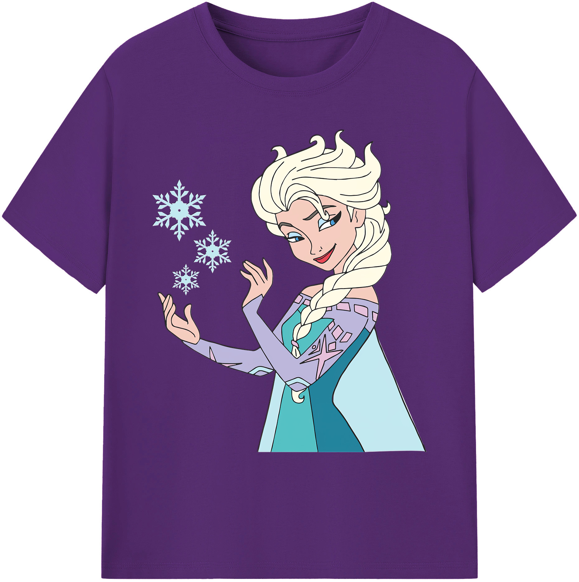 （画像用） アナと雪の女王 アンナ エルサ Frozen Anna Elsa 綿100％ メンズ半袖Tシャツ｜肌触りやわらか＆通気性