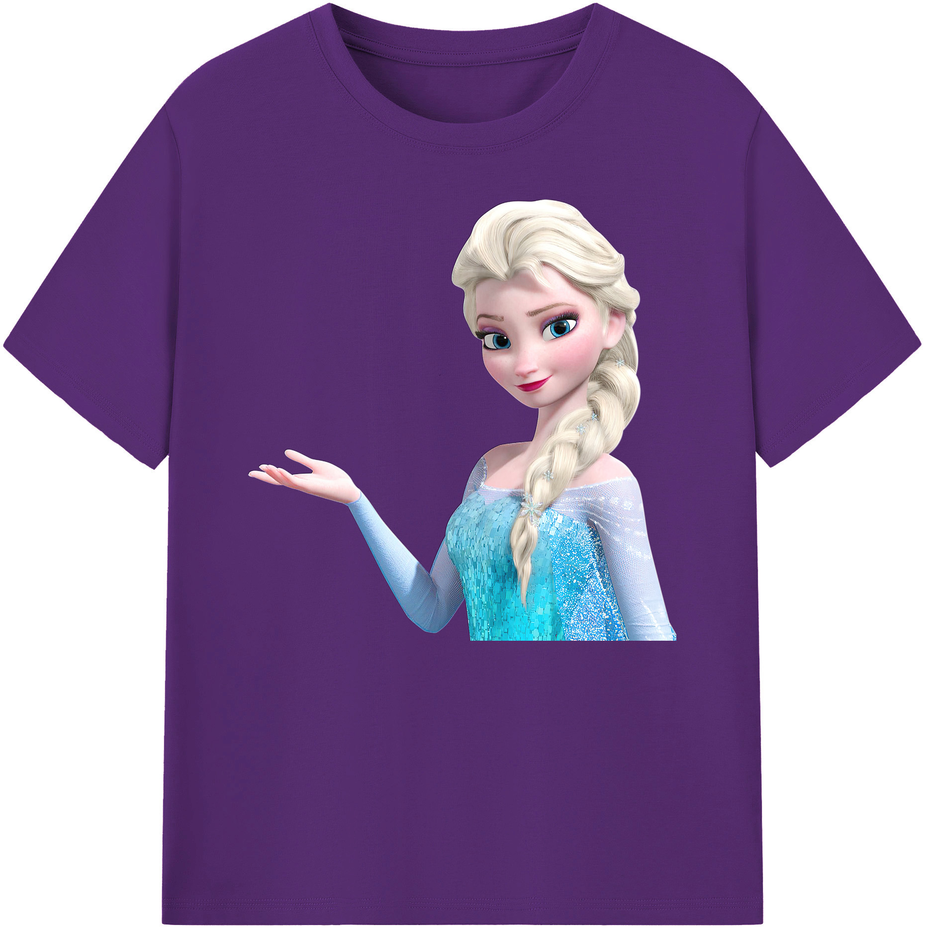 （画像用） アナと雪の女王 アンナ エルサ Frozen Anna Elsa 綿100％ メンズ半袖Tシャツ｜肌触りやわらか＆通気性