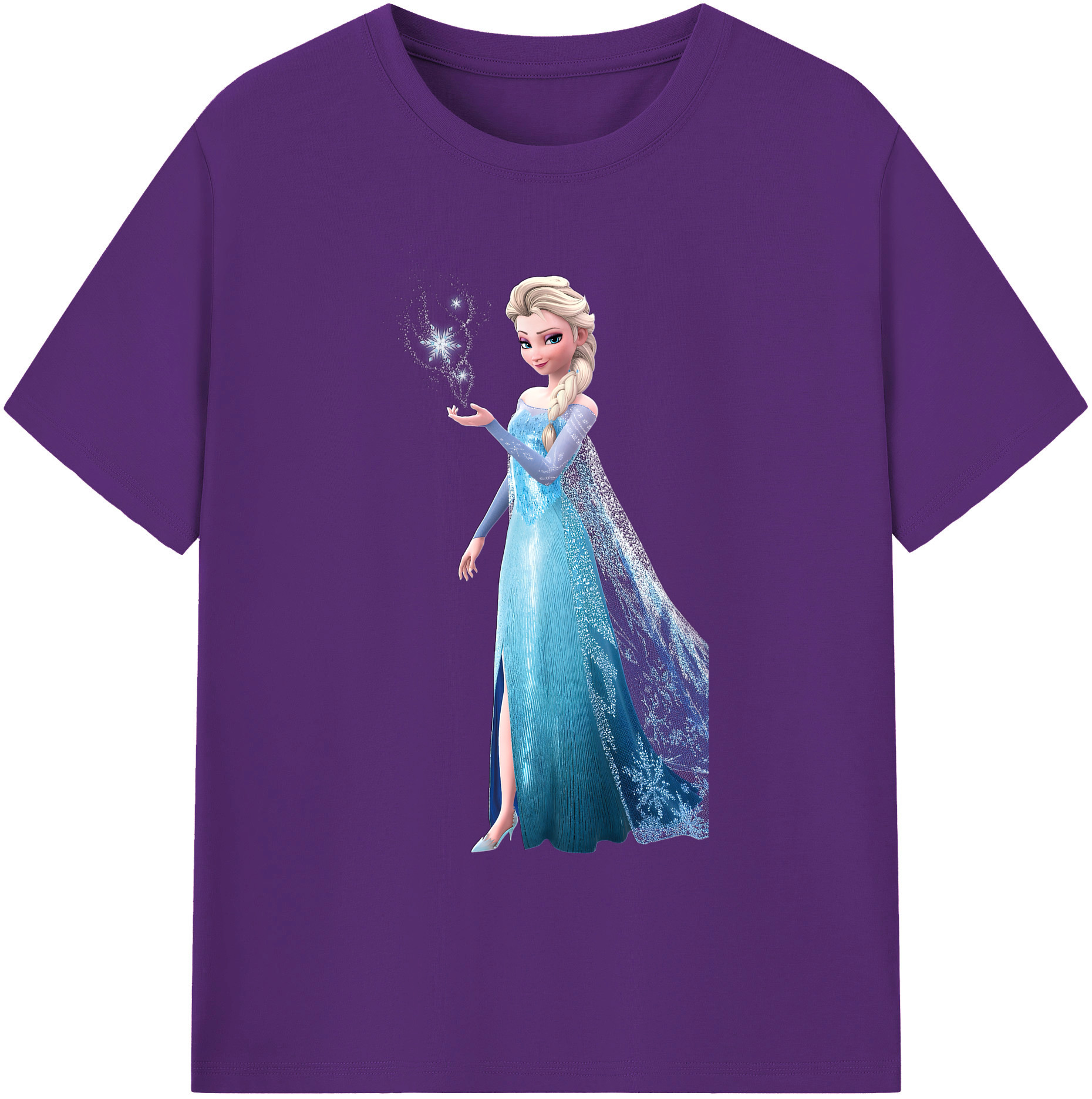 （画像用） アナと雪の女王 アンナ エルサ Frozen Anna Elsa 綿100％ メンズ半袖Tシャツ｜肌触りやわらか＆通気性