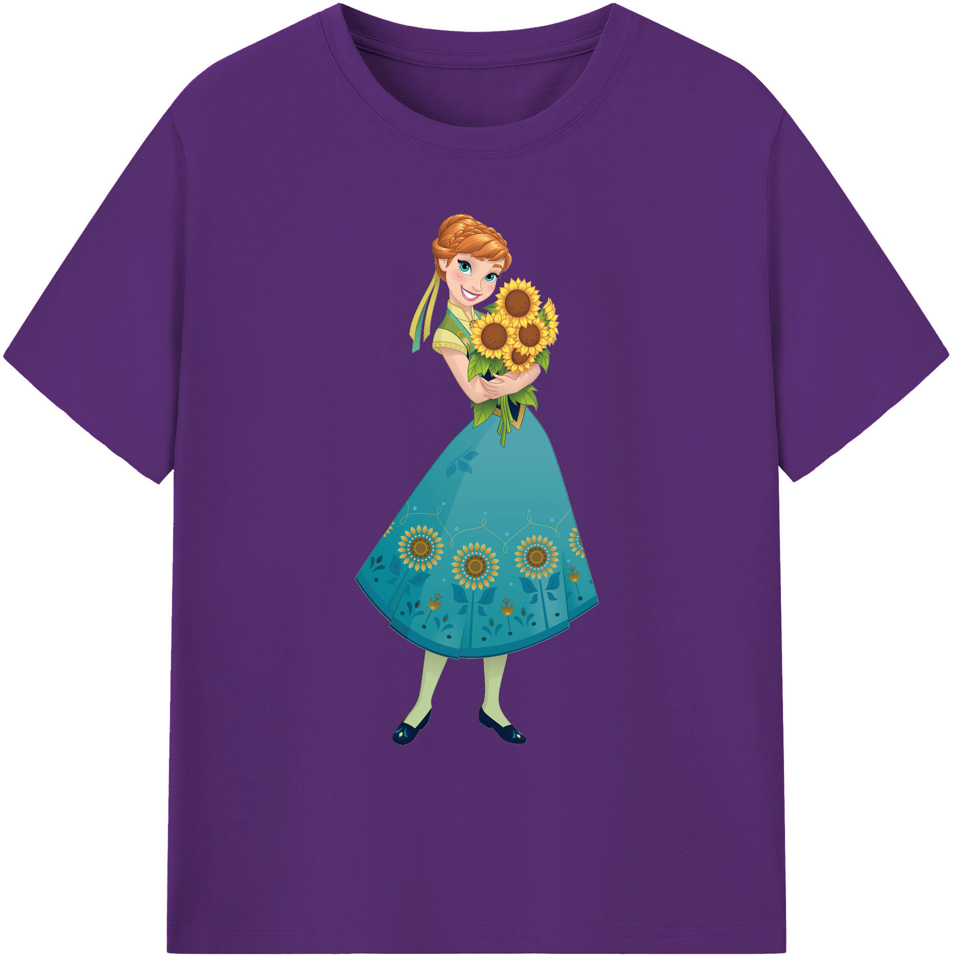 （画像用） アナと雪の女王 アンナ エルサ Frozen Anna Elsa 綿100％ メンズ半袖Tシャツ｜肌触りやわらか＆通気性