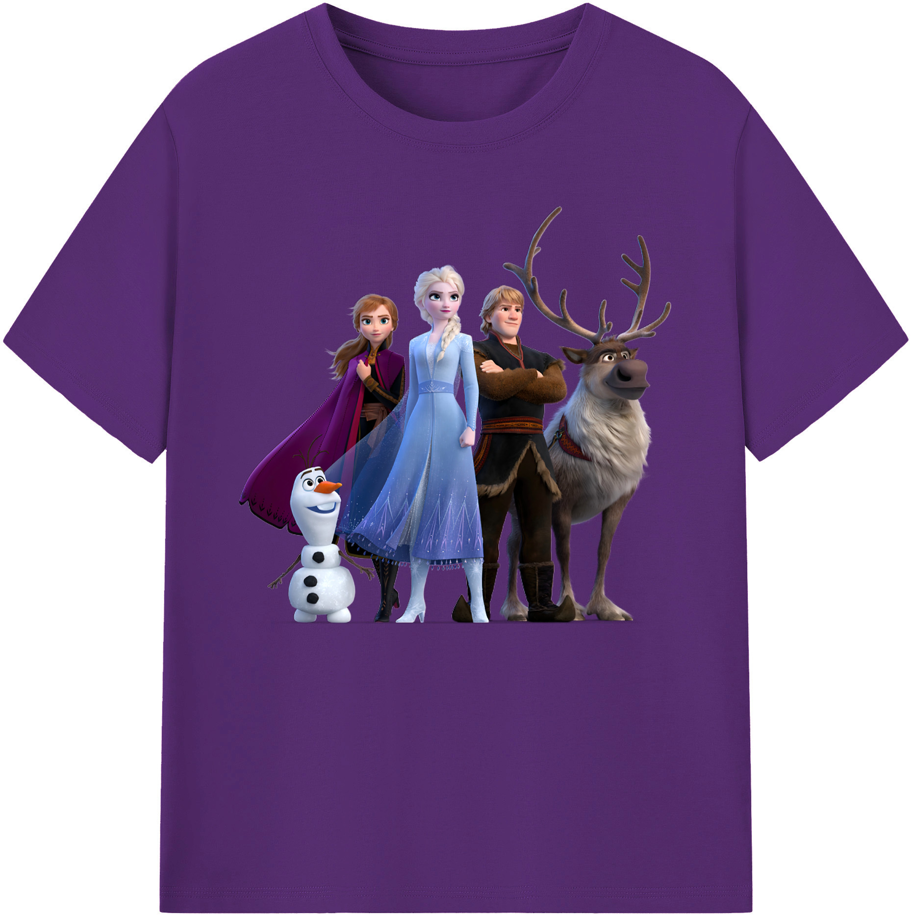 （画像用） アナと雪の女王 アンナ エルサ Frozen Anna Elsa 綿100％ メンズ半袖Tシャツ｜肌触りやわらか＆通気性
