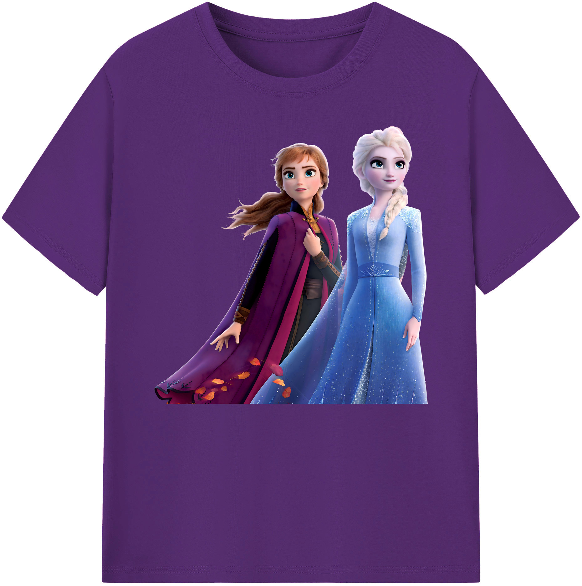 （画像用） アナと雪の女王 アンナ エルサ Frozen Anna Elsa 綿100％ メンズ半袖Tシャツ｜肌触りやわらか＆通気性