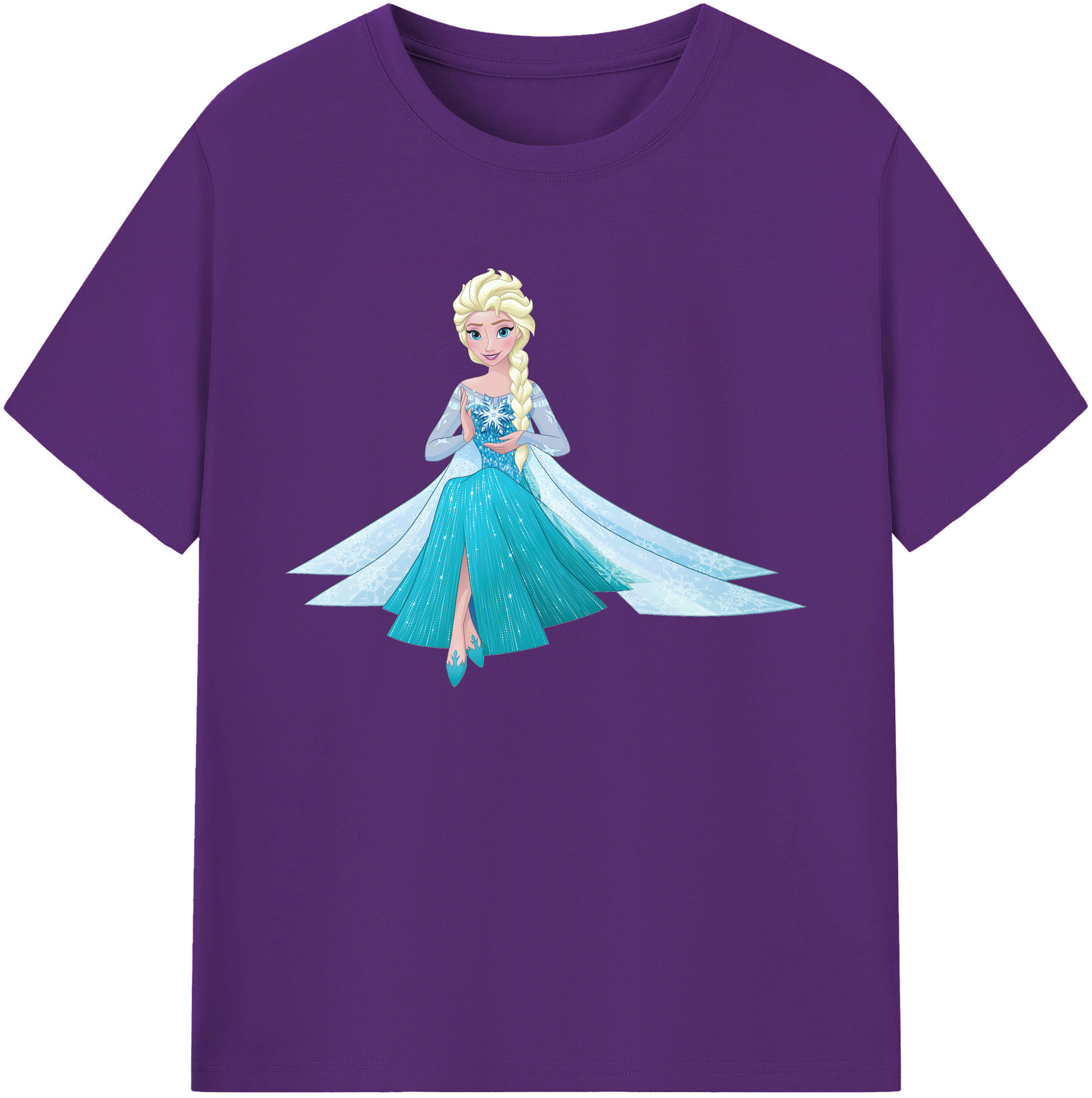 （画像用） アナと雪の女王 アンナ エルサ Frozen Anna Elsa 綿100％ メンズ半袖Tシャツ｜肌触りやわらか＆通気性