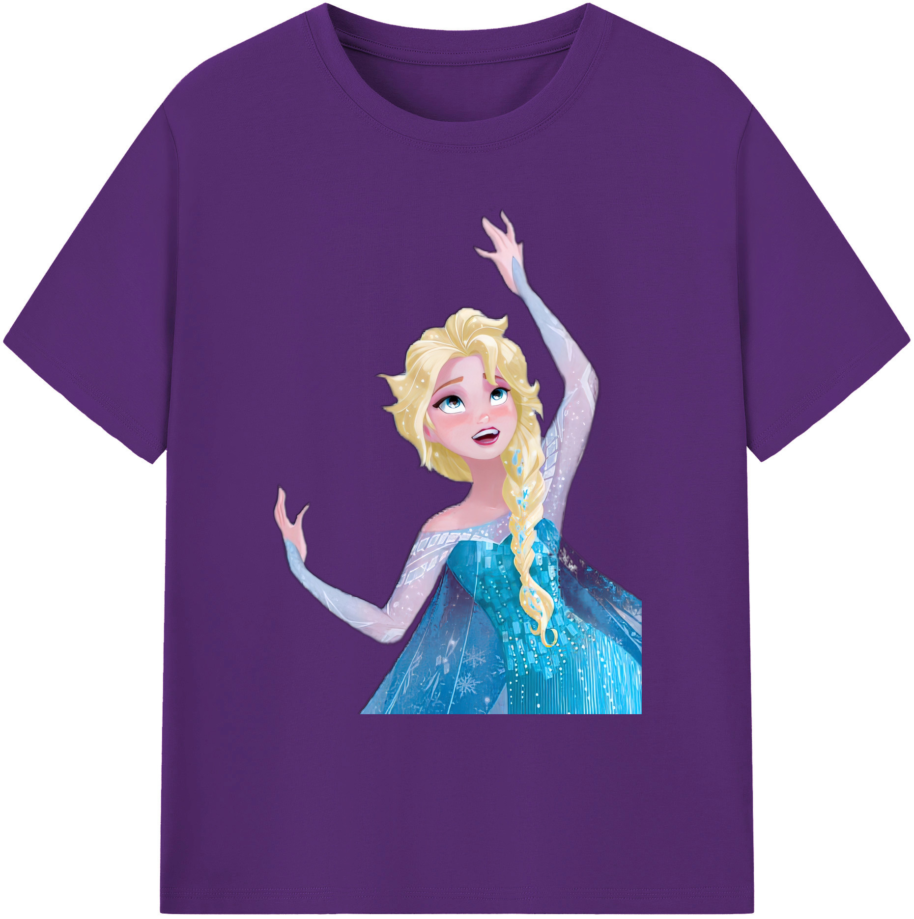 （画像用） アナと雪の女王 アンナ エルサ Frozen Anna Elsa 綿100％ メンズ半袖Tシャツ｜肌触りやわらか＆通気性
