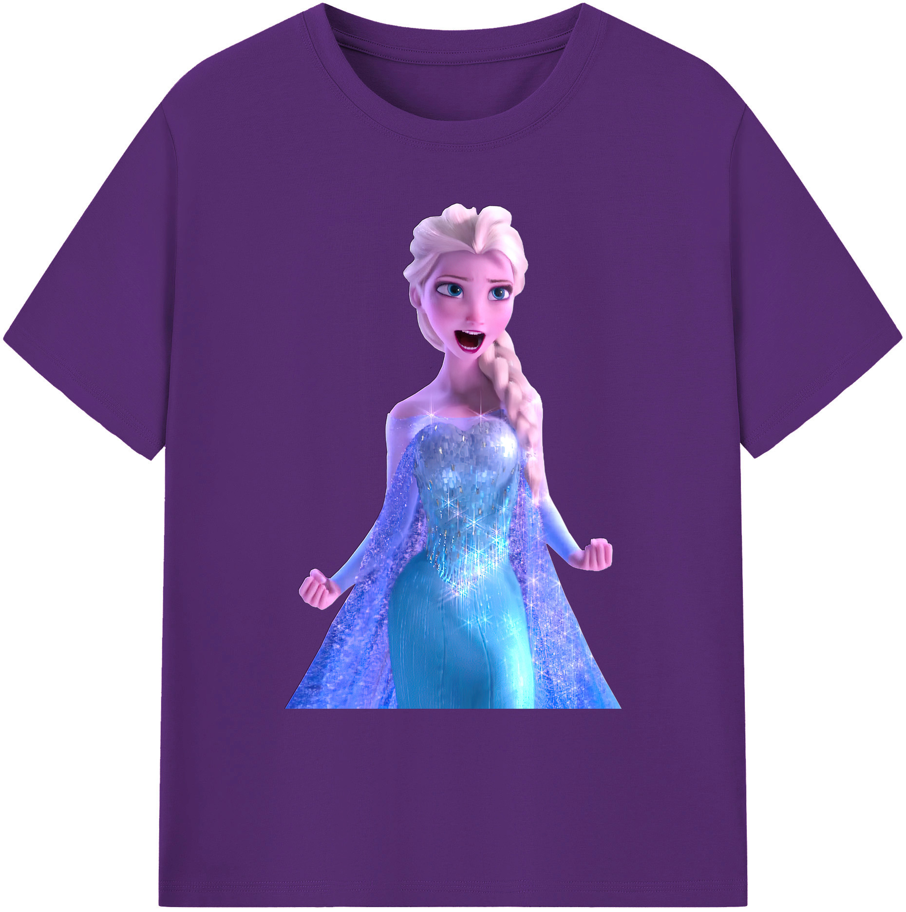 （画像用） アナと雪の女王 アンナ エルサ Frozen Anna Elsa 綿100％ メンズ半袖Tシャツ｜肌触りやわらか＆通気性