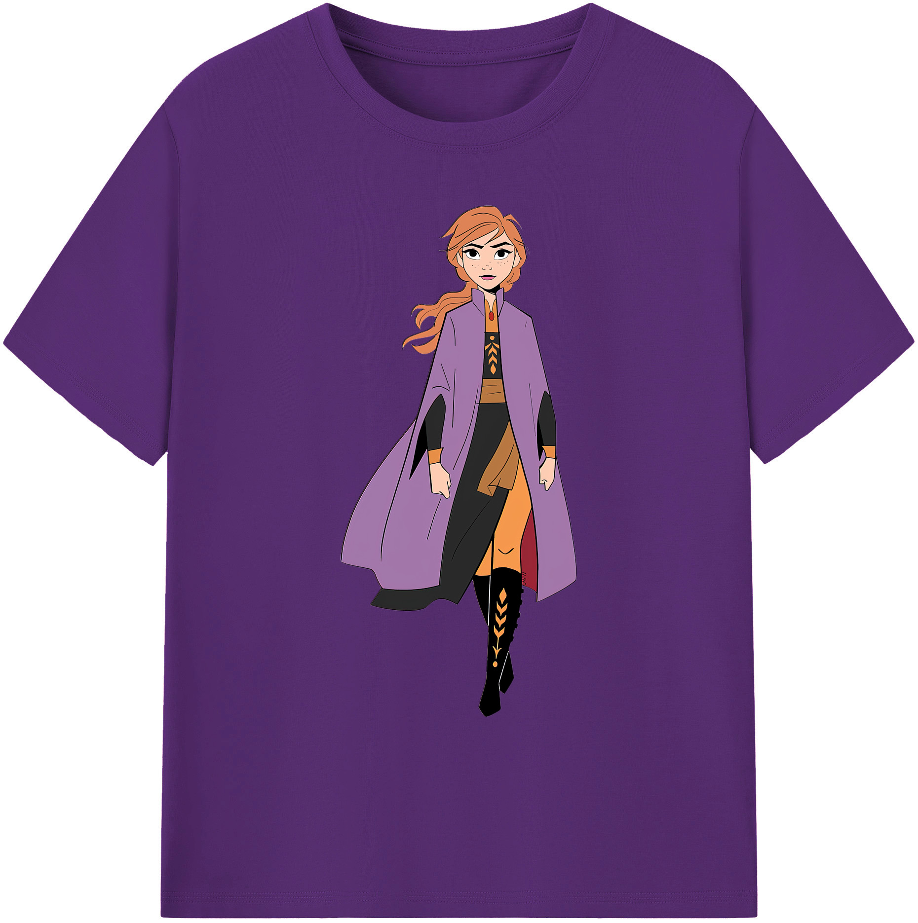 （画像用） アナと雪の女王 アンナ エルサ Frozen Anna Elsa 綿100％ メンズ半袖Tシャツ｜肌触りやわらか＆通気性