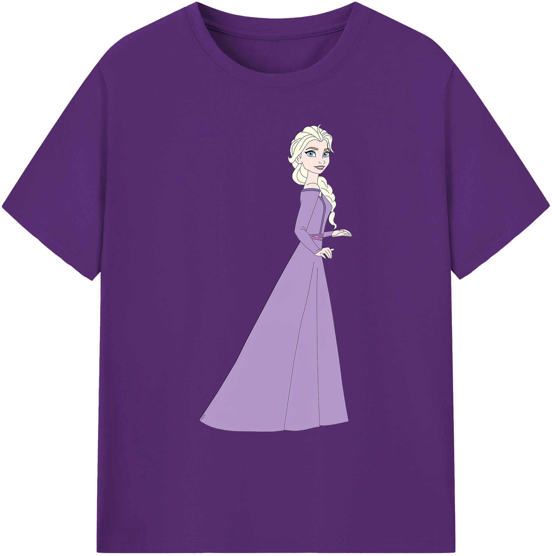 （画像用） アナと雪の女王 アンナ エルサ Frozen Anna Elsa 綿100％ メンズ半袖Tシャツ｜肌触りやわらか＆通気性