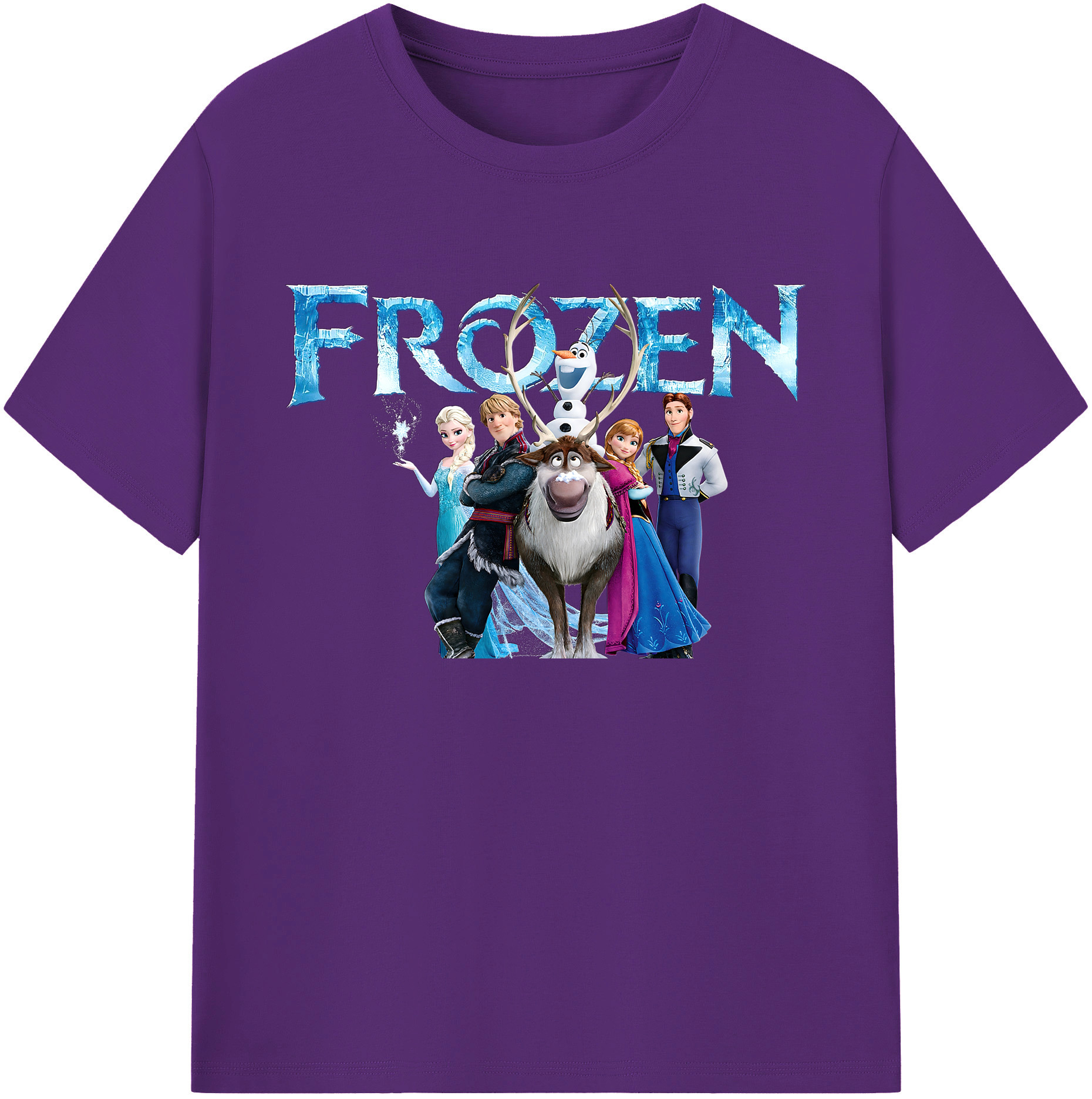 （画像用） アナと雪の女王 アンナ エルサ Frozen Anna Elsa 綿100％ メンズ半袖Tシャツ｜肌触りやわらか＆通気性