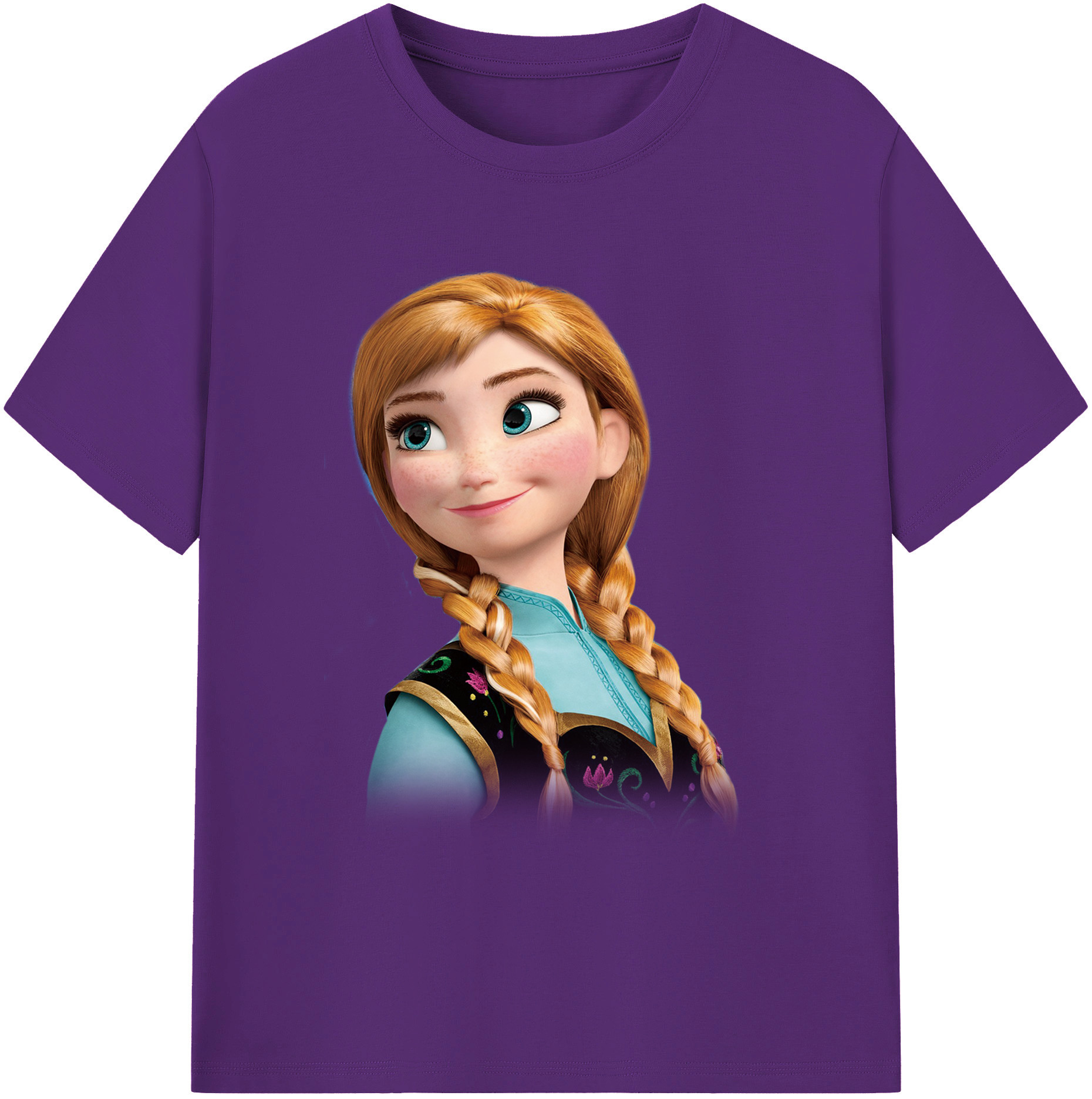 （画像用） アナと雪の女王 アンナ エルサ Frozen Anna Elsa 綿100％ メンズ半袖Tシャツ｜肌触りやわらか＆通気性