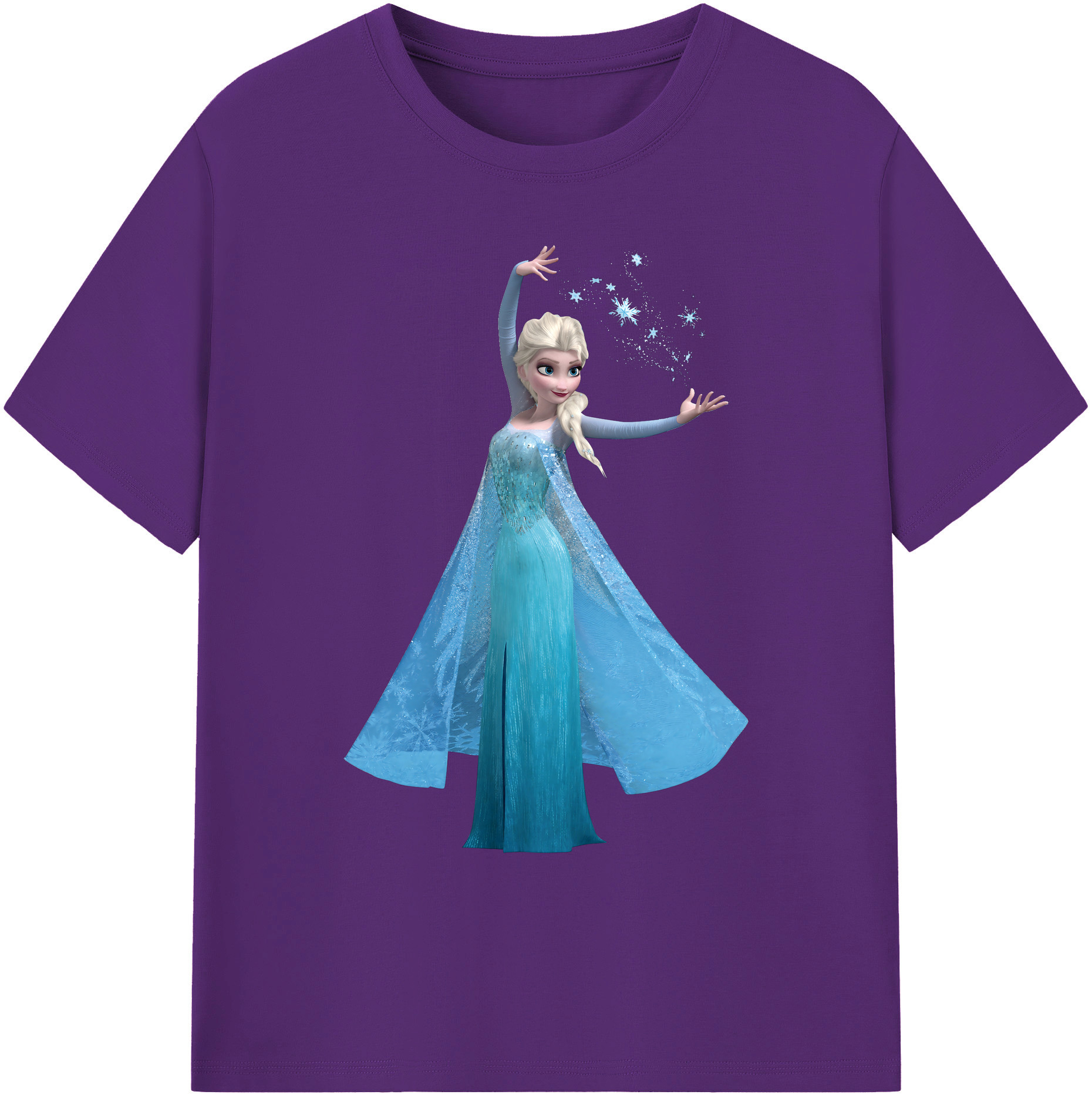 （画像用） アナと雪の女王 アンナ エルサ Frozen Anna Elsa 綿100％ メンズ半袖Tシャツ｜肌触りやわらか＆通気性