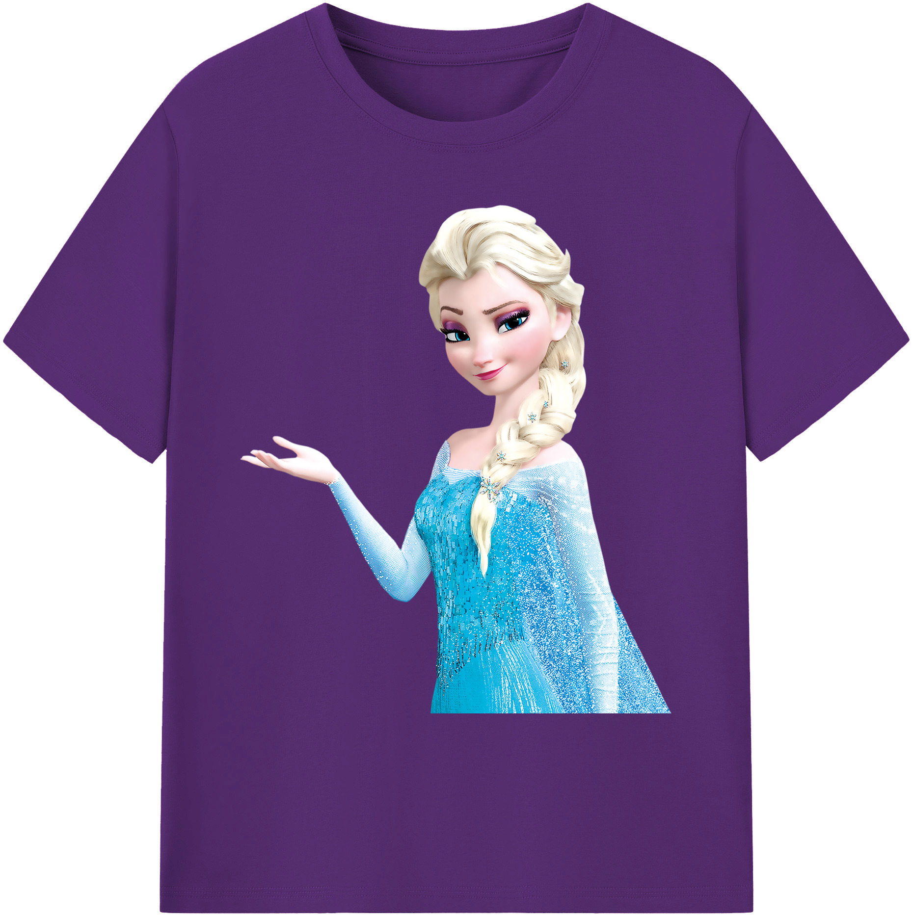（画像用） アナと雪の女王 アンナ エルサ Frozen Anna Elsa 綿100％ メンズ半袖Tシャツ｜肌触りやわらか＆通気性